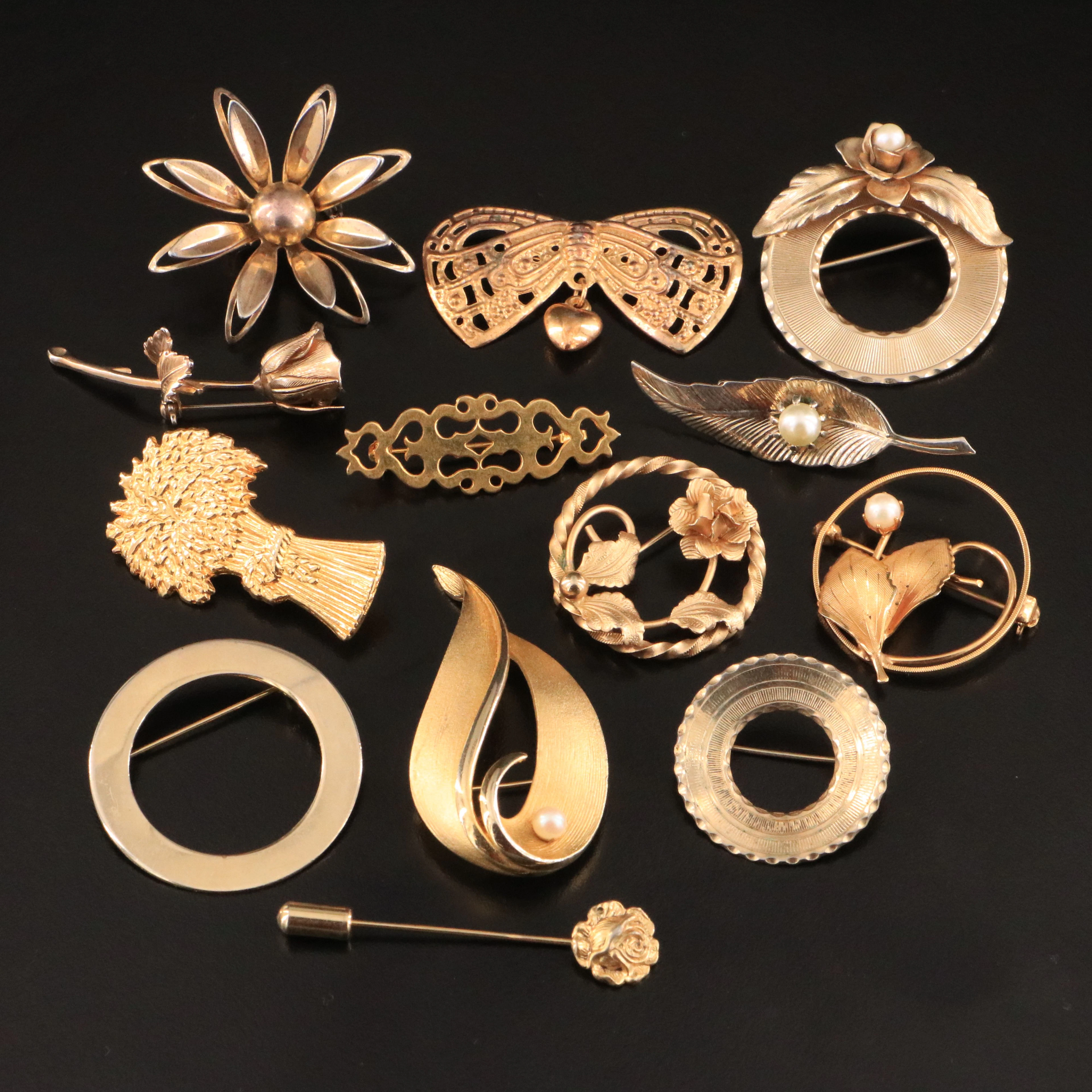 Faux Pearl Brooch Collection