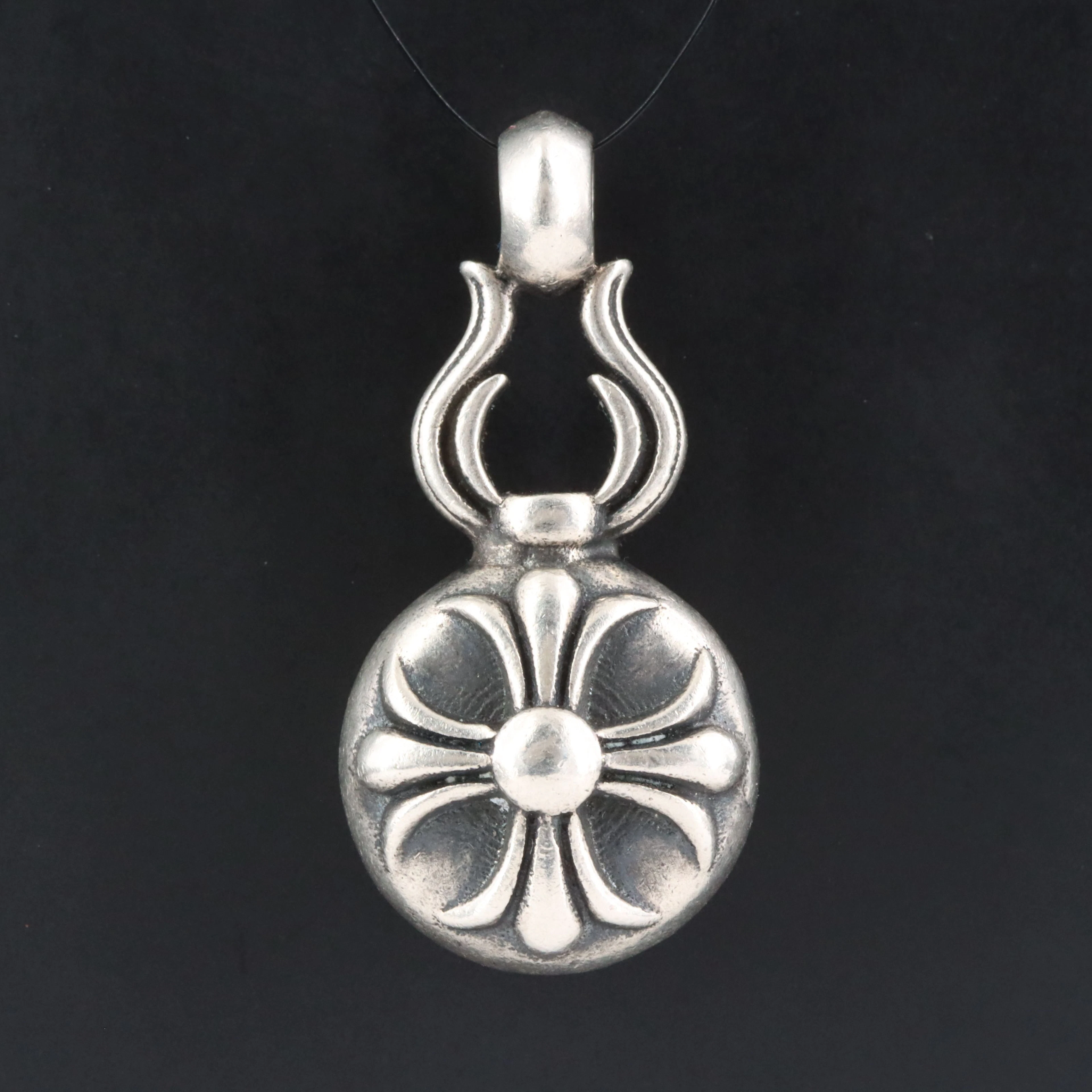 Chrome Hearts Sterling Reversible Horseshoe Cross Pendant