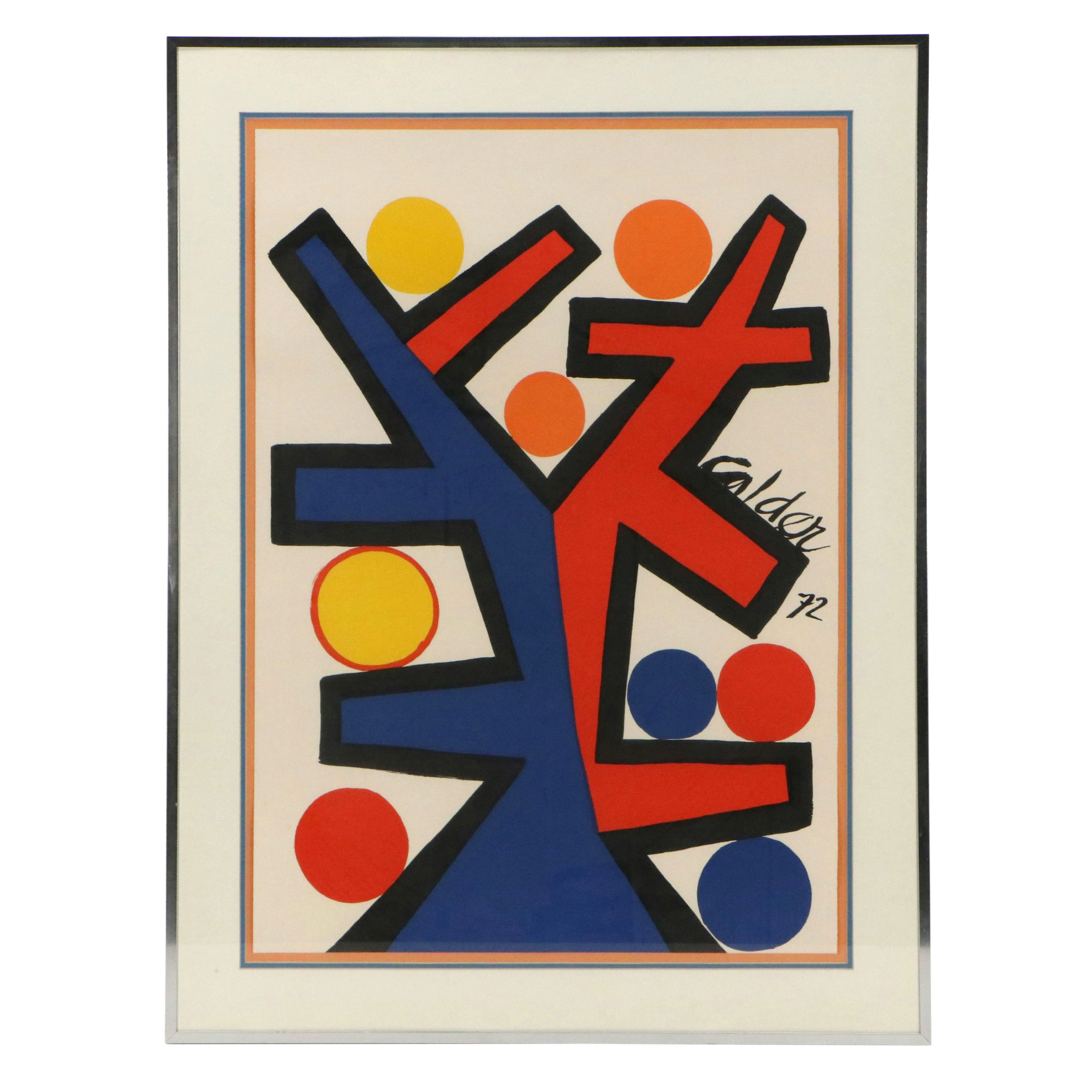 Alexander Calder Modernist Lithograph, 1972