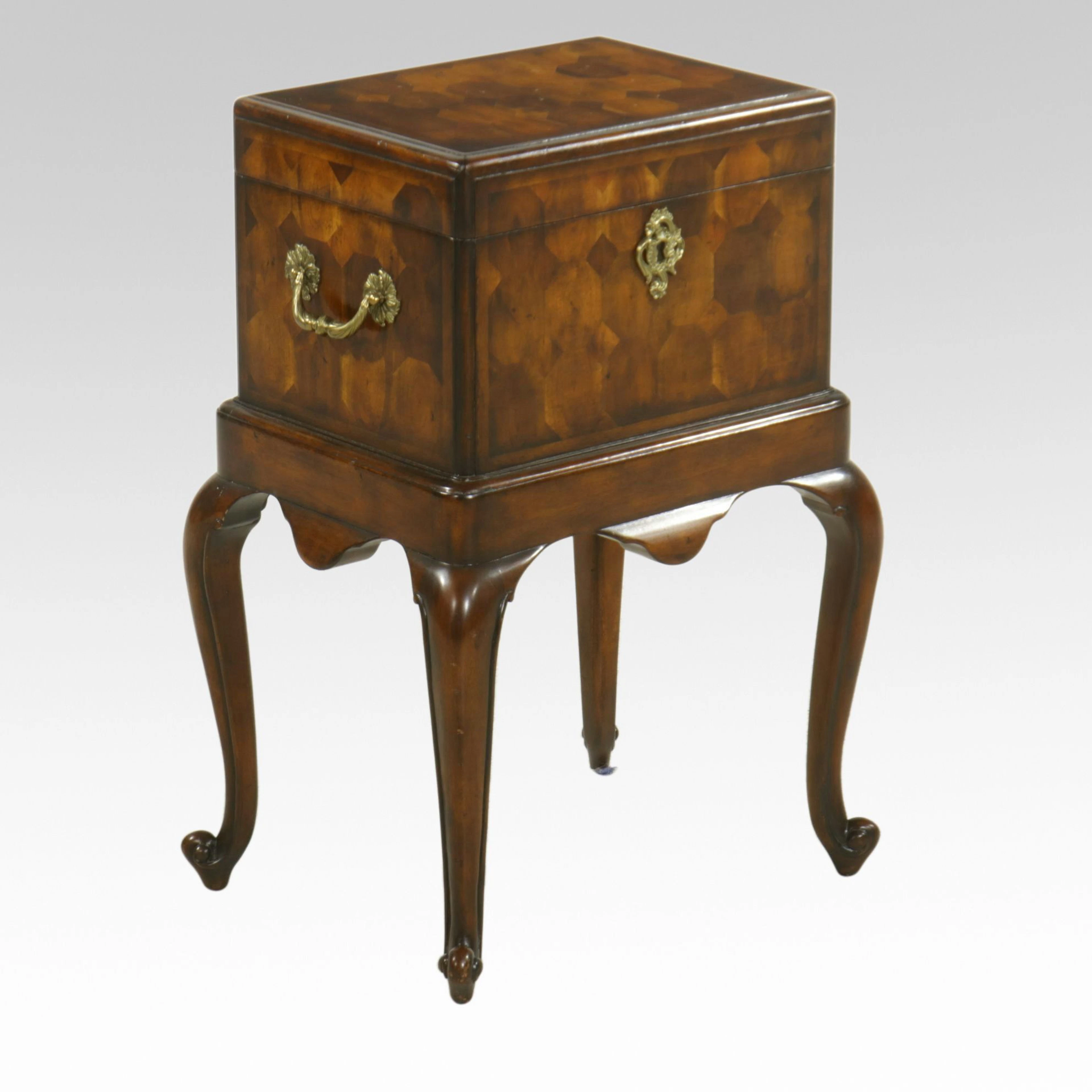 Queen Anne Style Wood Chest and Stand, Late 20th to 21st Century