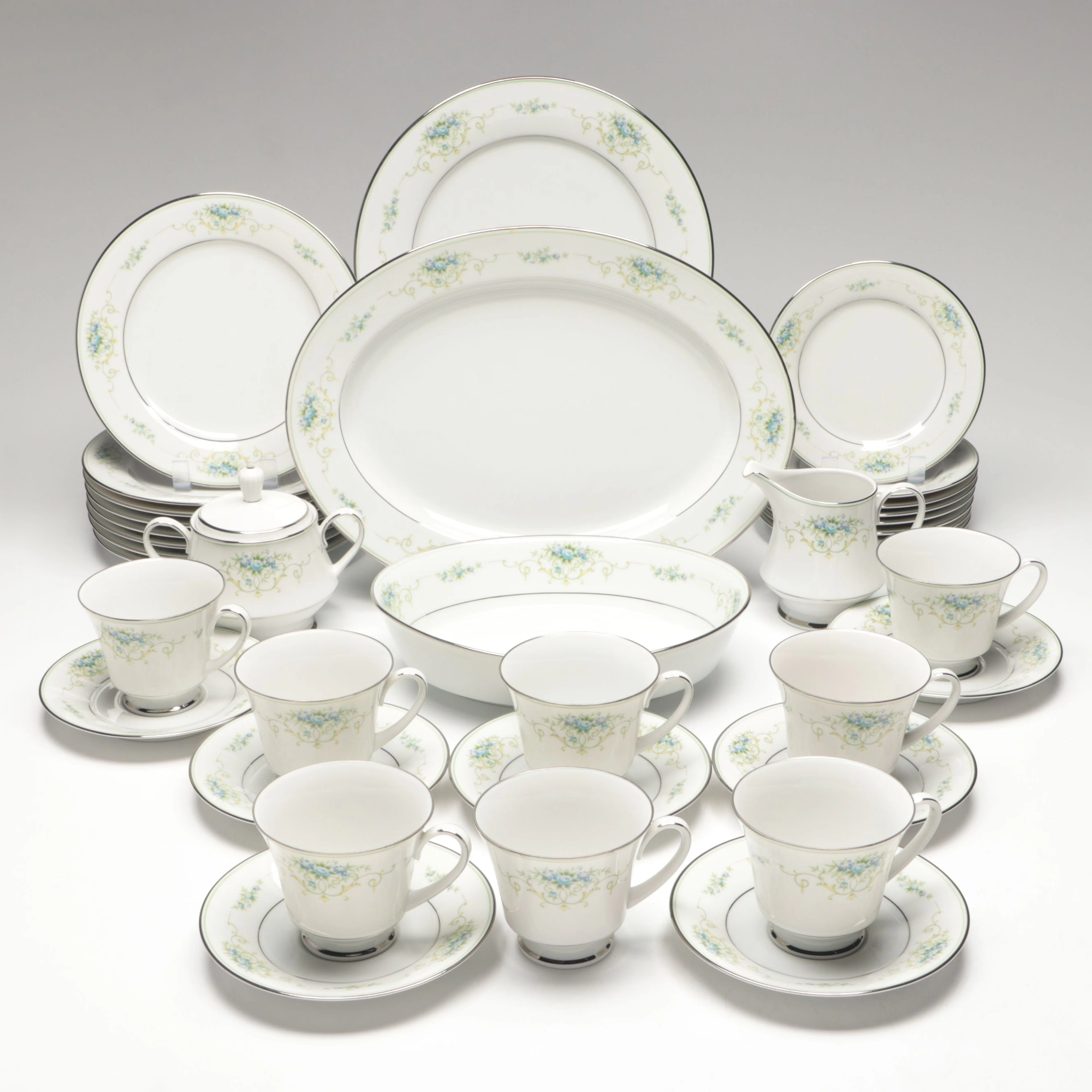 Noritake "Culeton" Porcelain Tableware, Late 20th Century