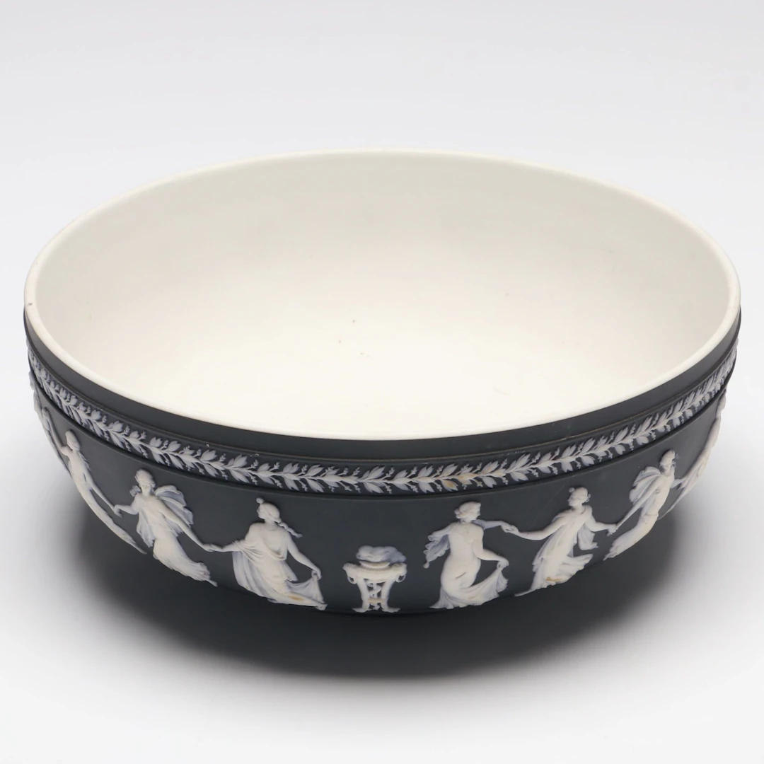 Wedgwood "Iconic Prestige" Jasperware Bowl with "Dancing Hours" Motif, 21st C.