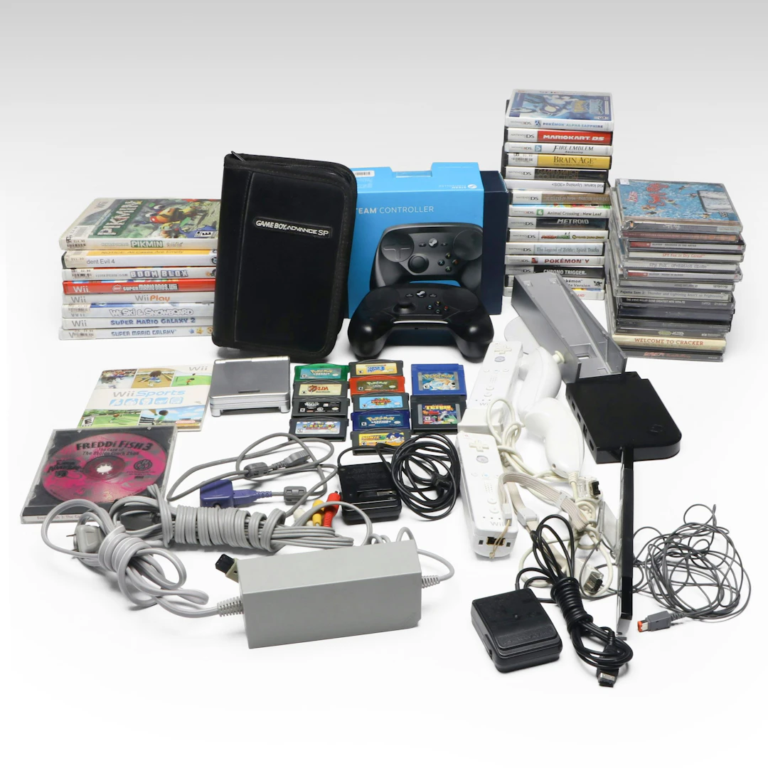 Nintendo Gameboy Advance SP and Games with More Video Games and Accessories