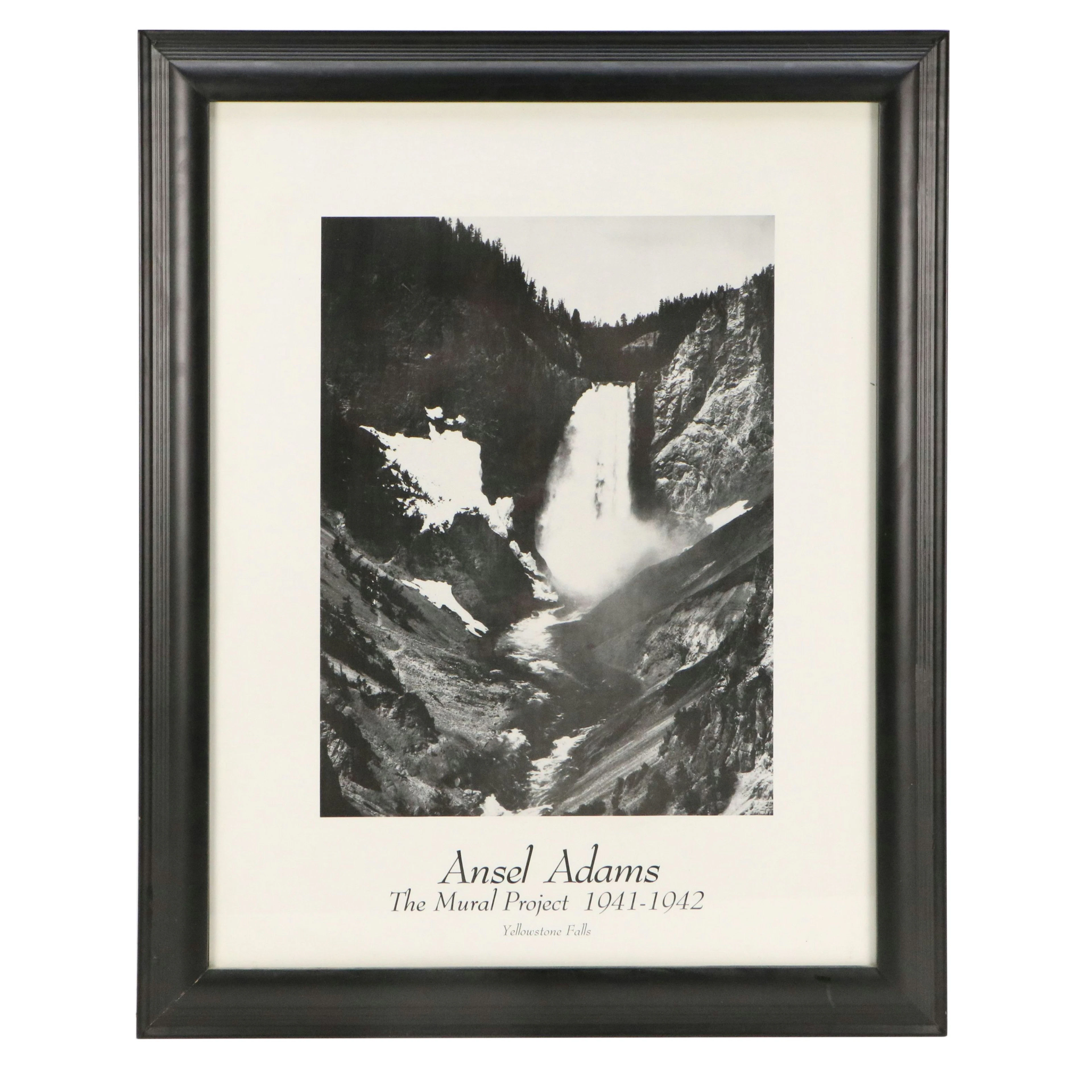 Offset Lithograph After Ansel Adams "Yellowstone Falls"