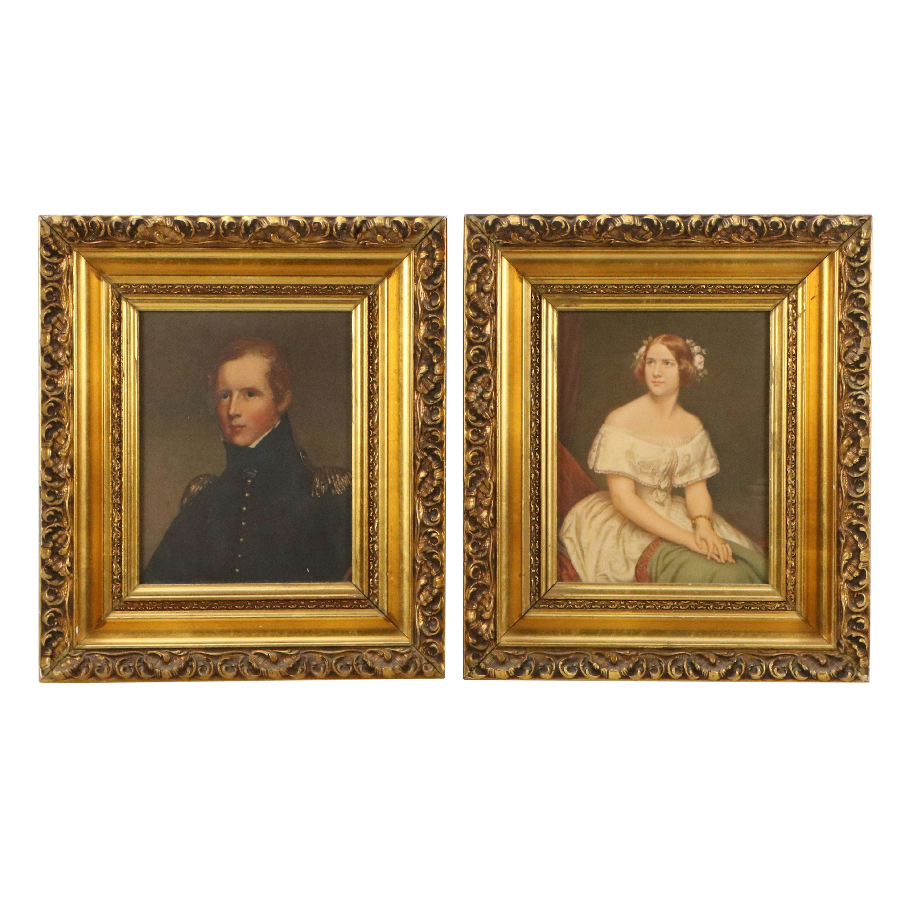 Offset Lithograph Portraits After Thomas Sully and Eduard Magnus
