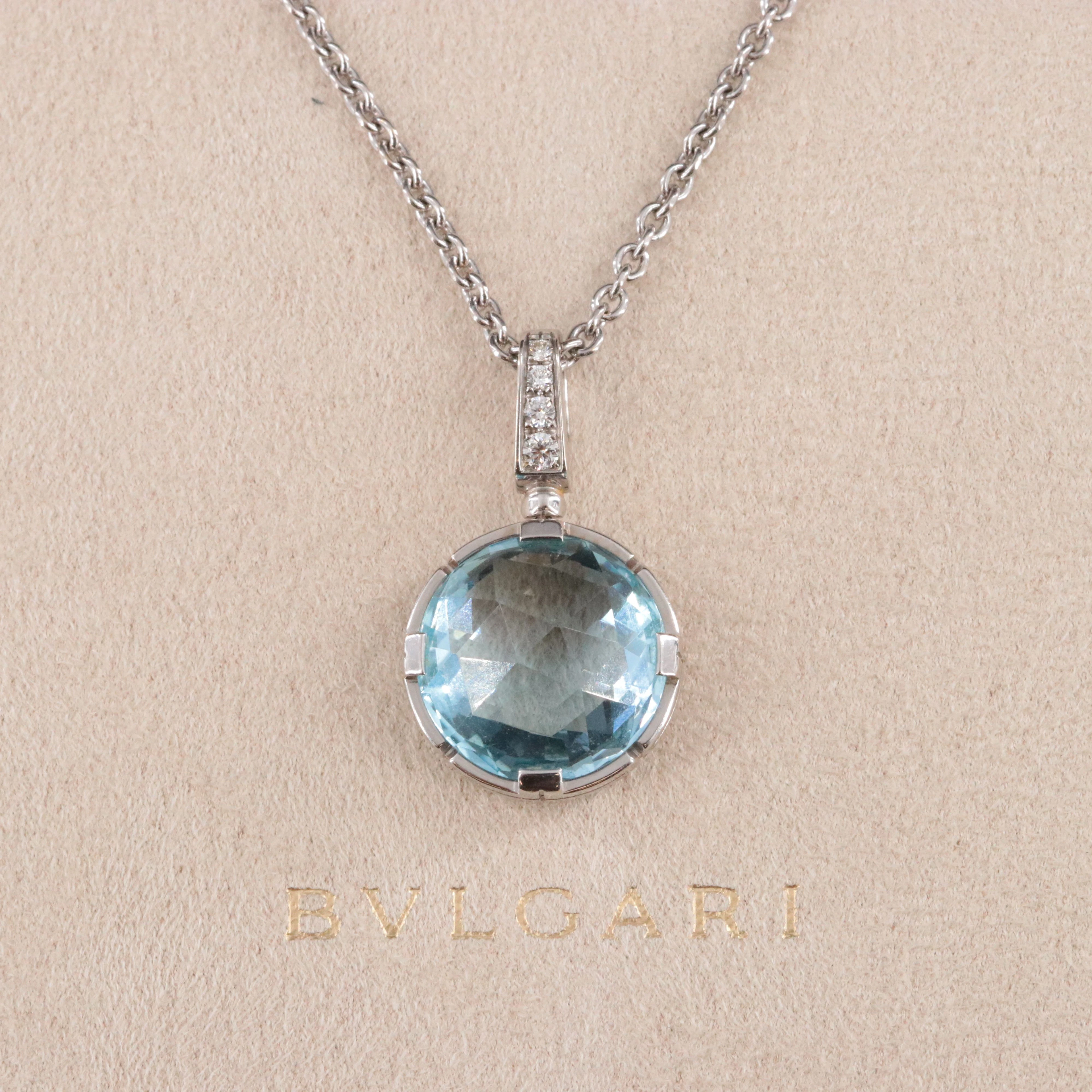Bulgari BVLGARI Parentesi 18K Blue Topaz and Diamond Necklace