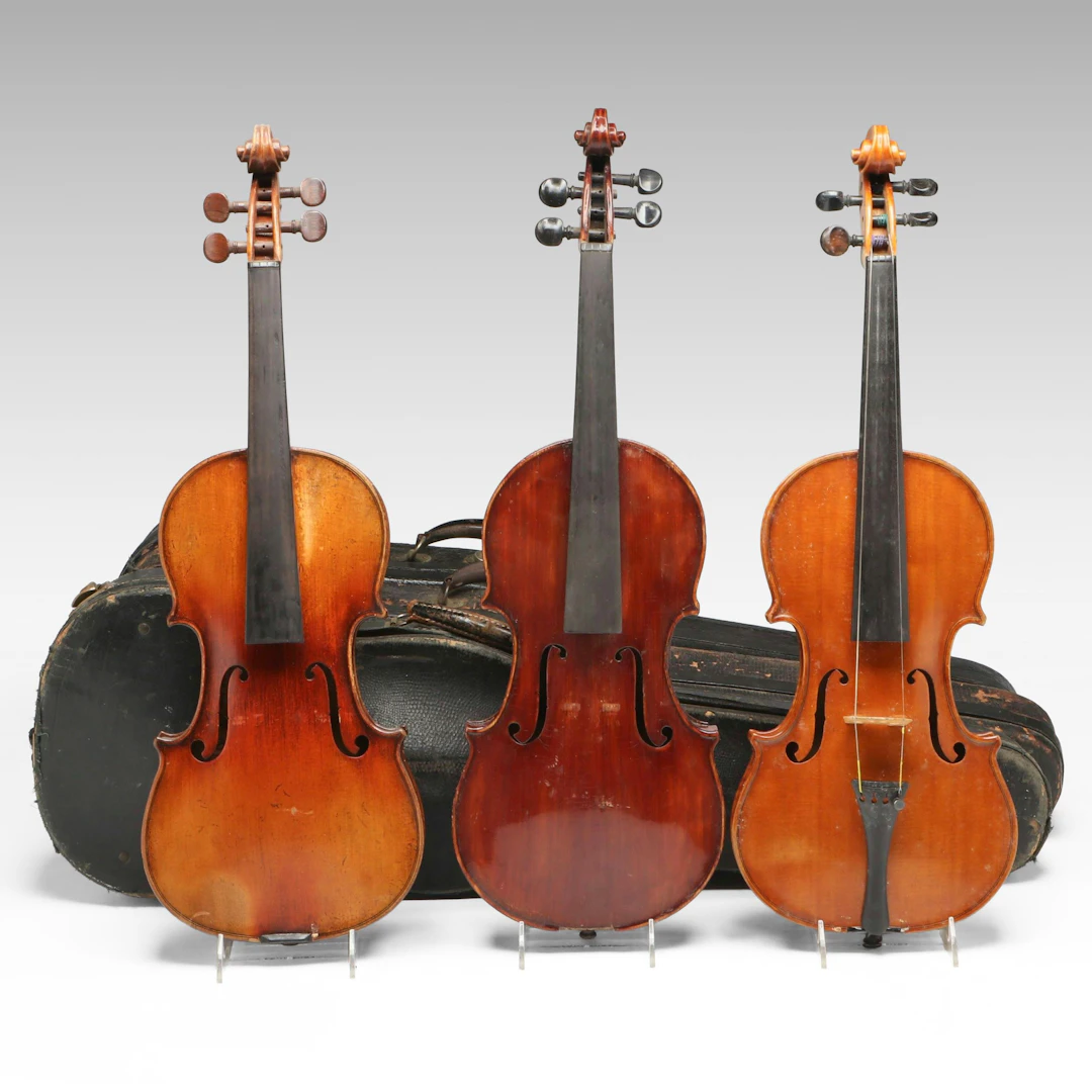 4/4 Josephus Antonius Laske and Stradivarius Copy Violins with 3/4