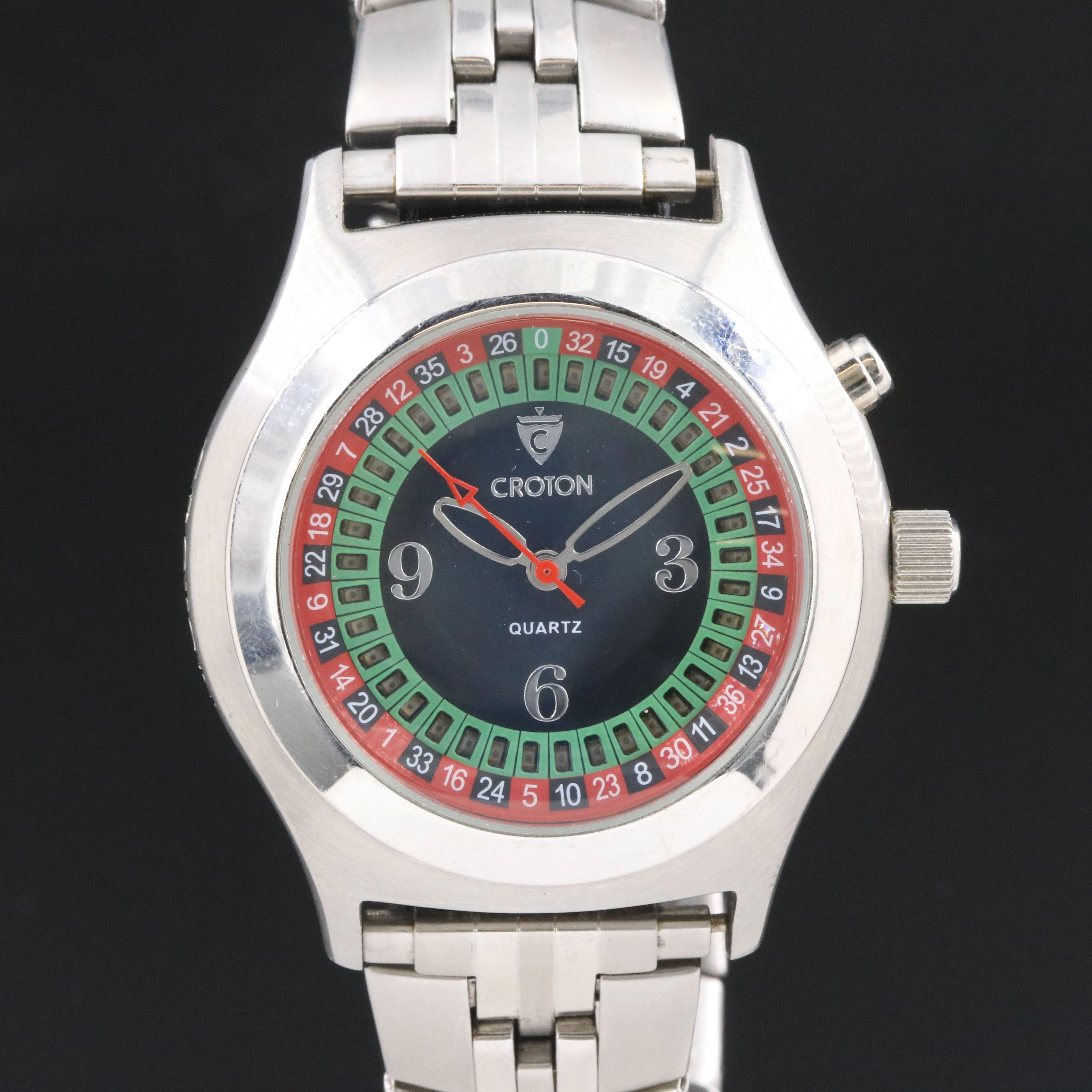Croton Casino Roulette Stainless Steel Quartz Watch # CN307038