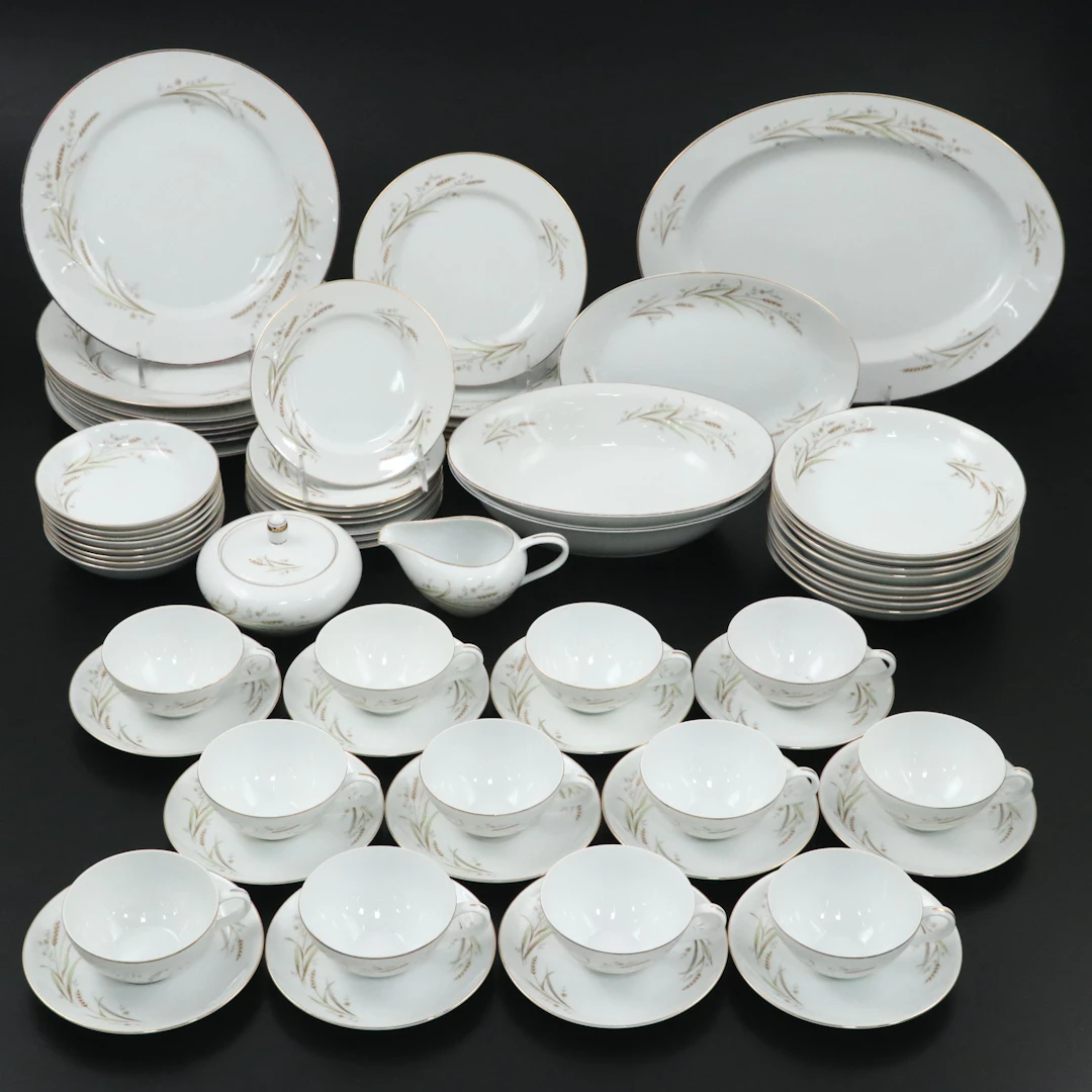 Fine China of Japan "Golden Harvest" Porcelain Dinnerware and Serving Pieces