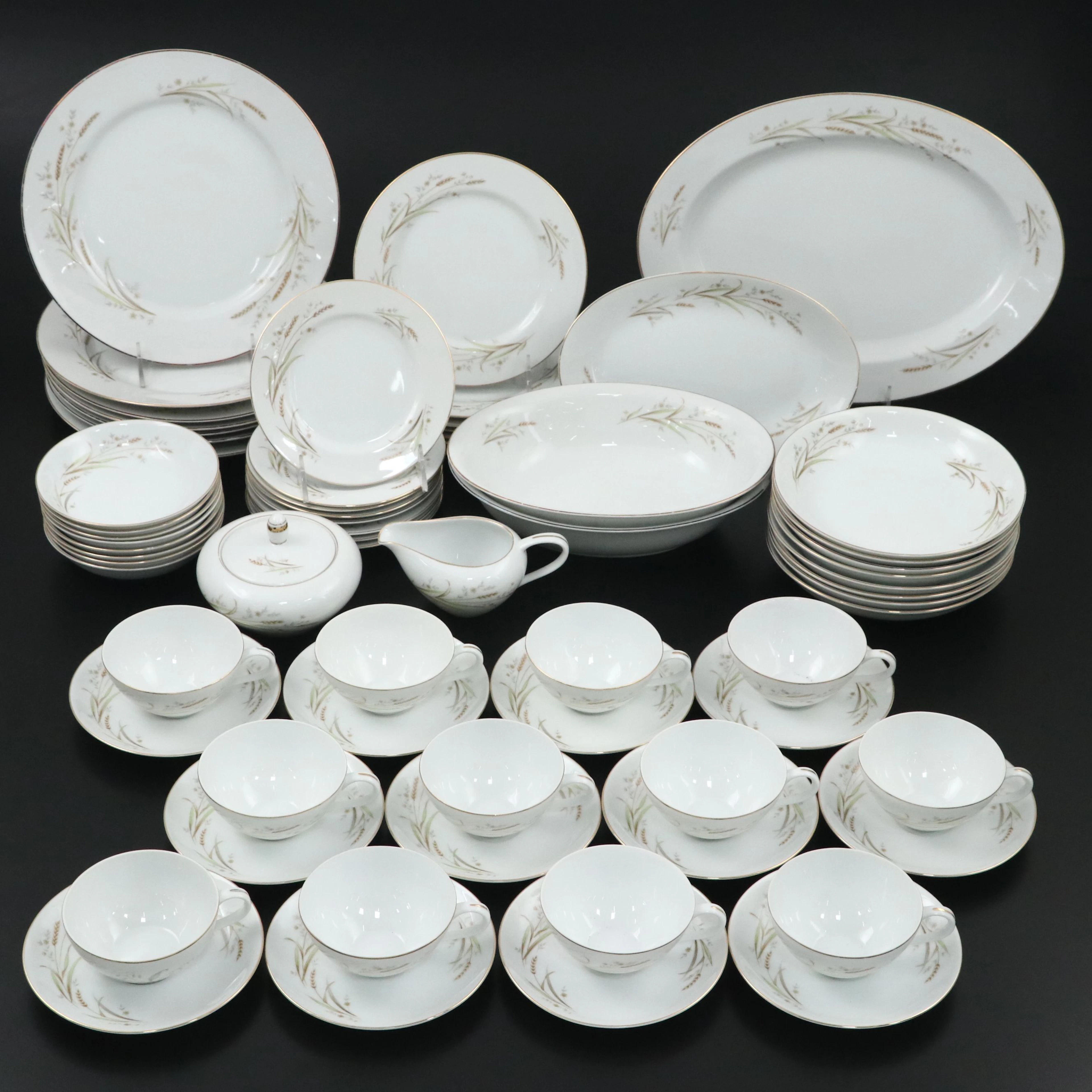 Fine China of Japan "Golden Harvest" Porcelain Dinnerware and Serving Pieces
