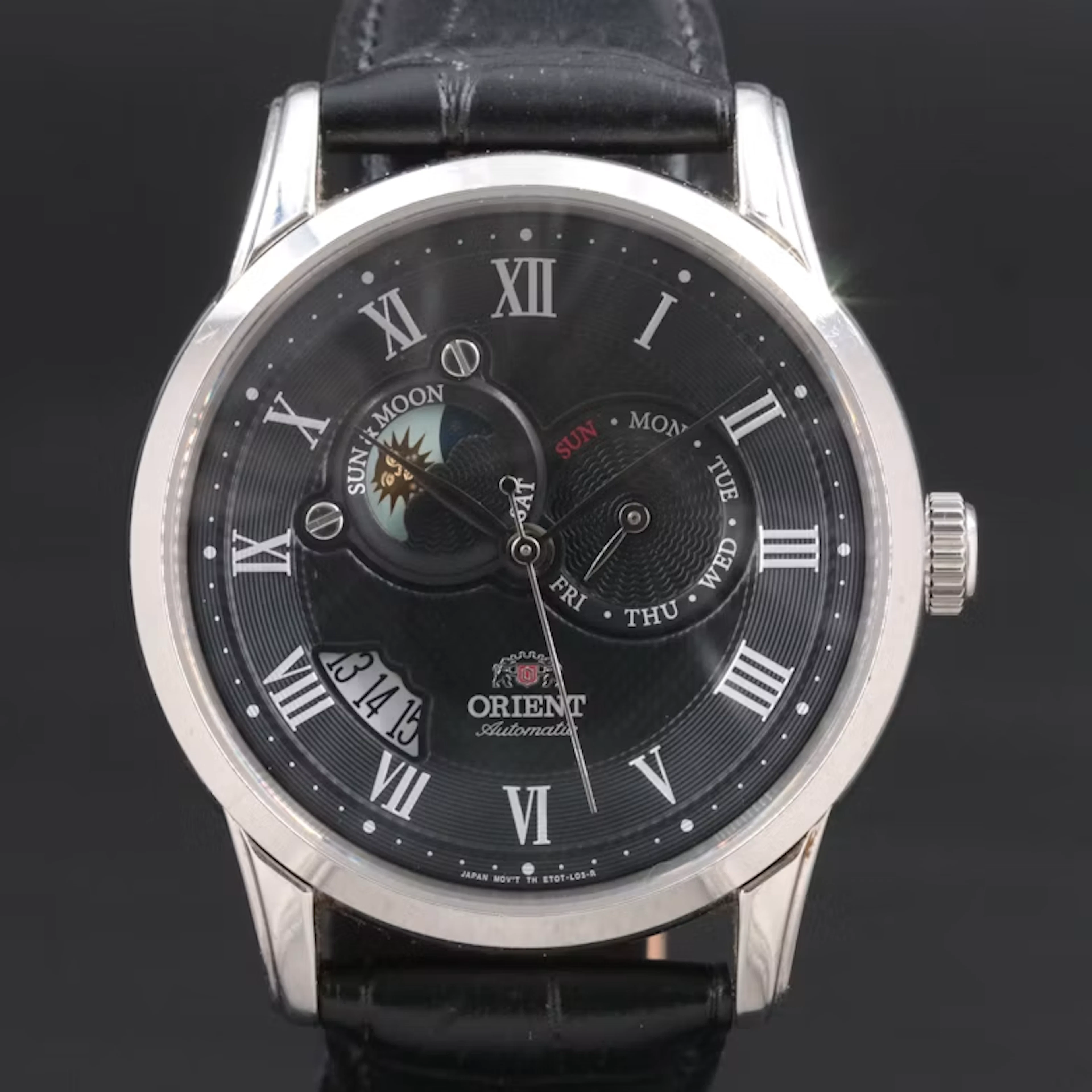 Orient Sun & Moon Steel Automatic Day - Date Watch Ref. ETOT-CO-A-CA