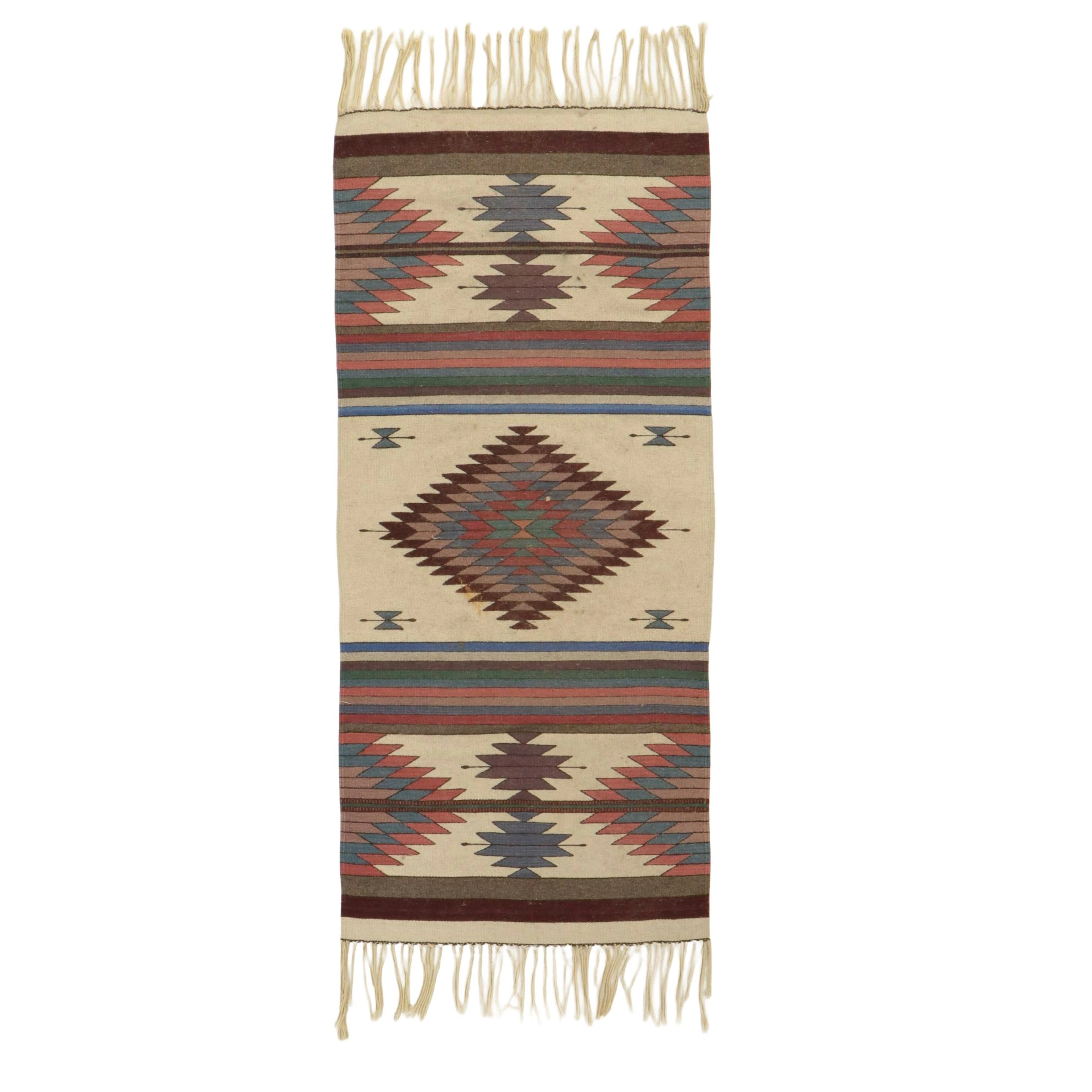 2'10 x 7'11 Handwoven Southwestern Style Carpet Runner