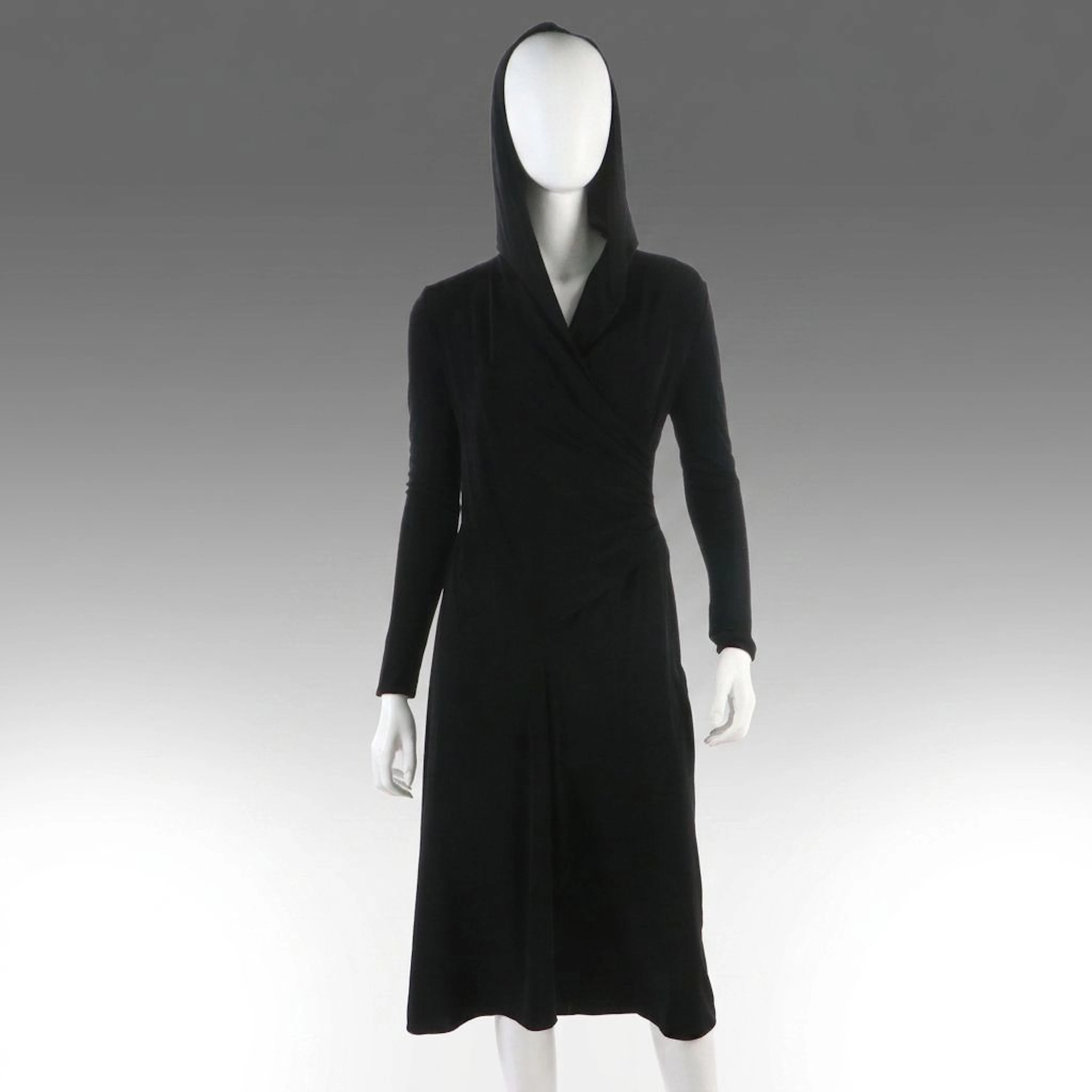 Tom Ford Ruched Wrap-Effect Hooded Jersey Midi Dress