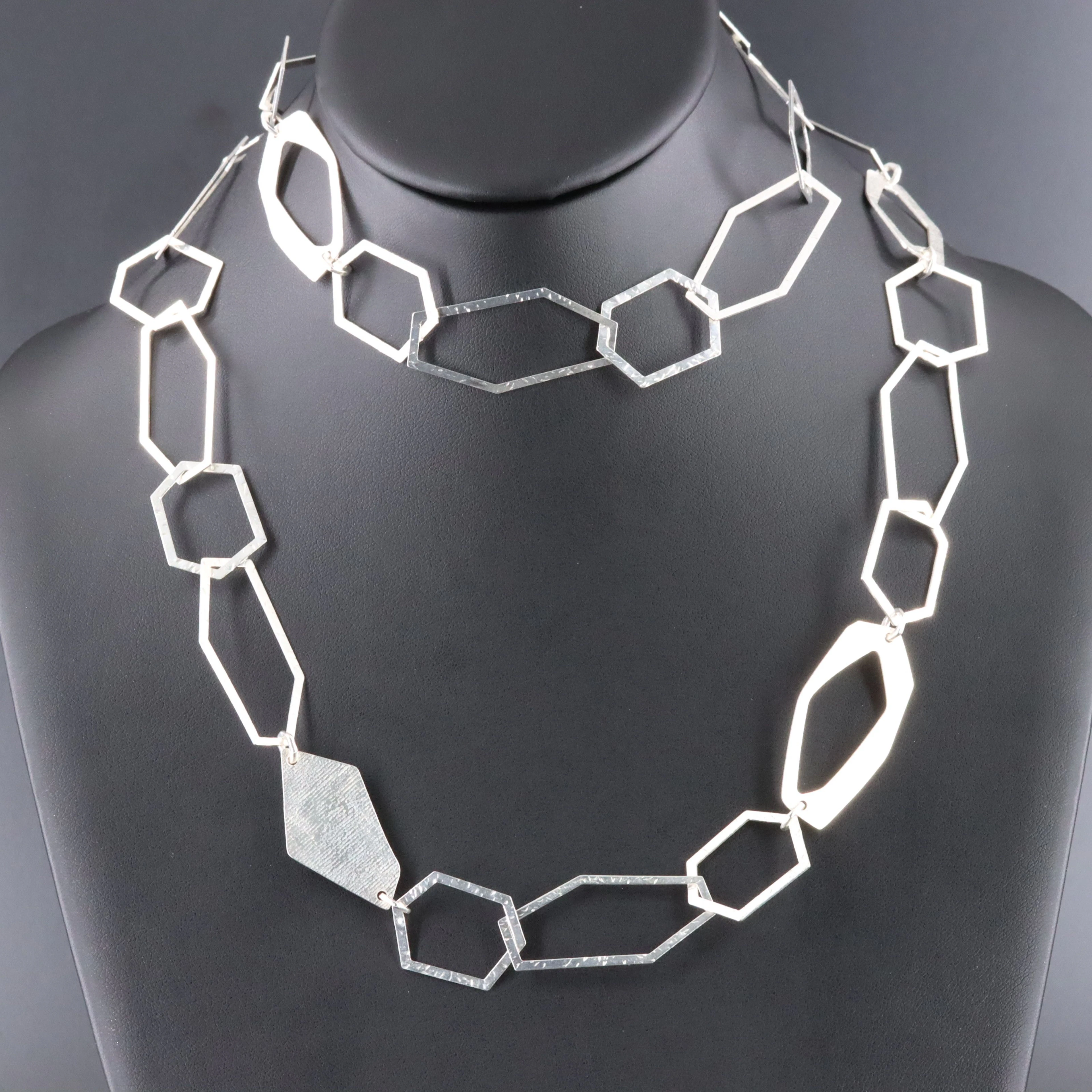 Silpada Sterling Geometric Link Necklace