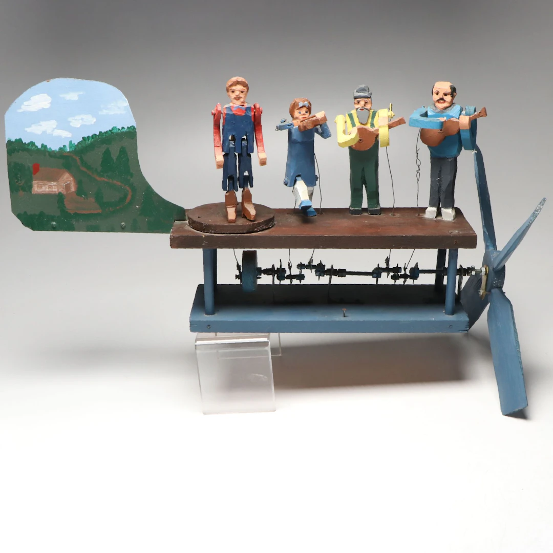 Irvan M Groff Handmade Folk Art Mechanical Whirligig, 1998