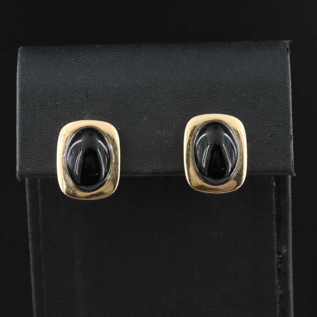 14K Black Onyx Earrings