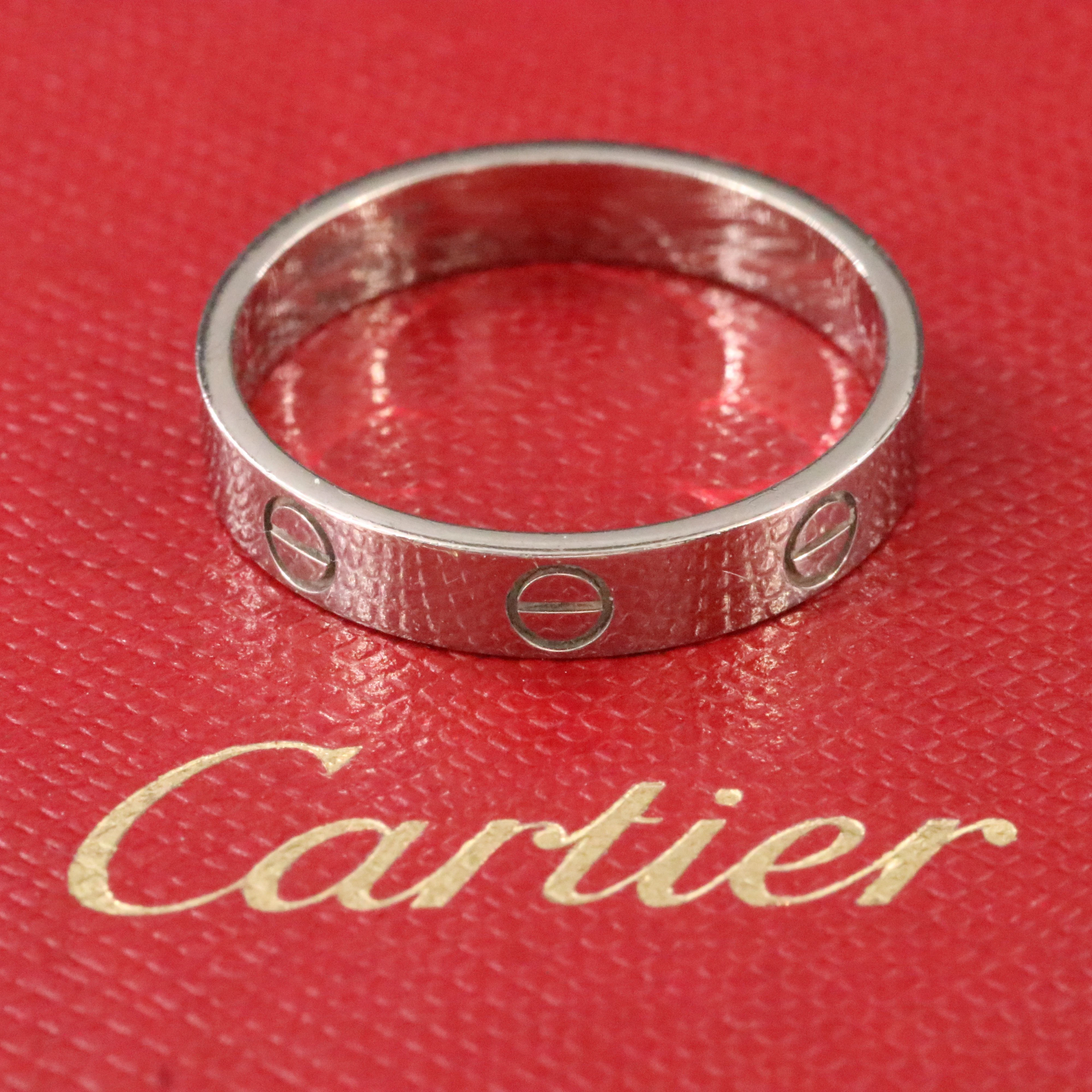 Cartier LOVE 18K White Gold Eternity Ring with COA