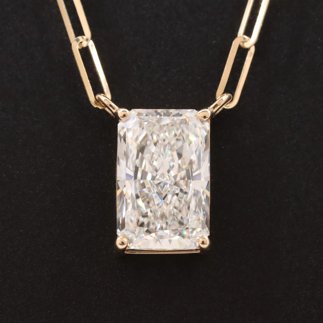 14K 2.86 CT Lab Grown Diamond Solitaire Necklace with IGI Report