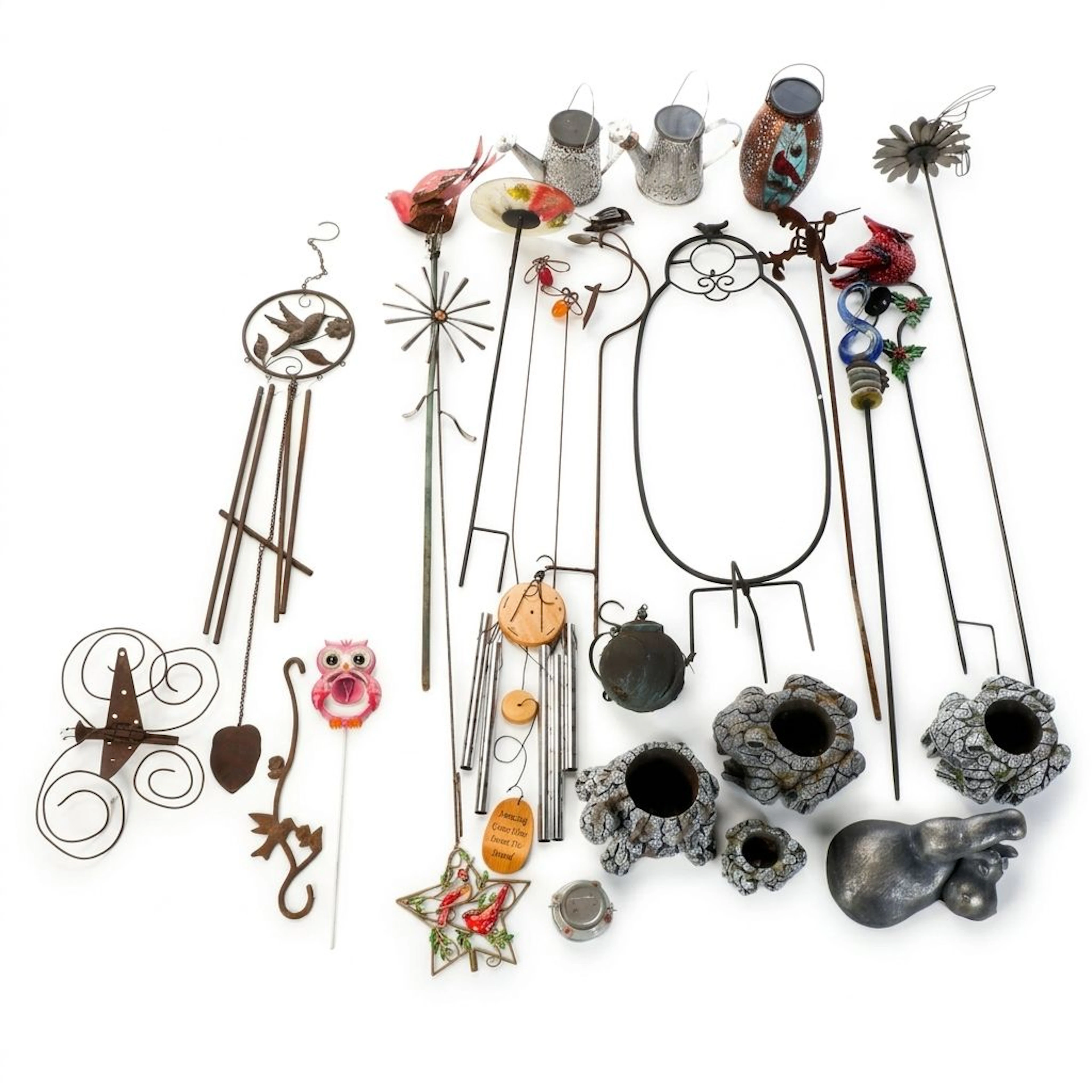 Garden Stakes, Planters, Wind Chime and More Garden Decorations