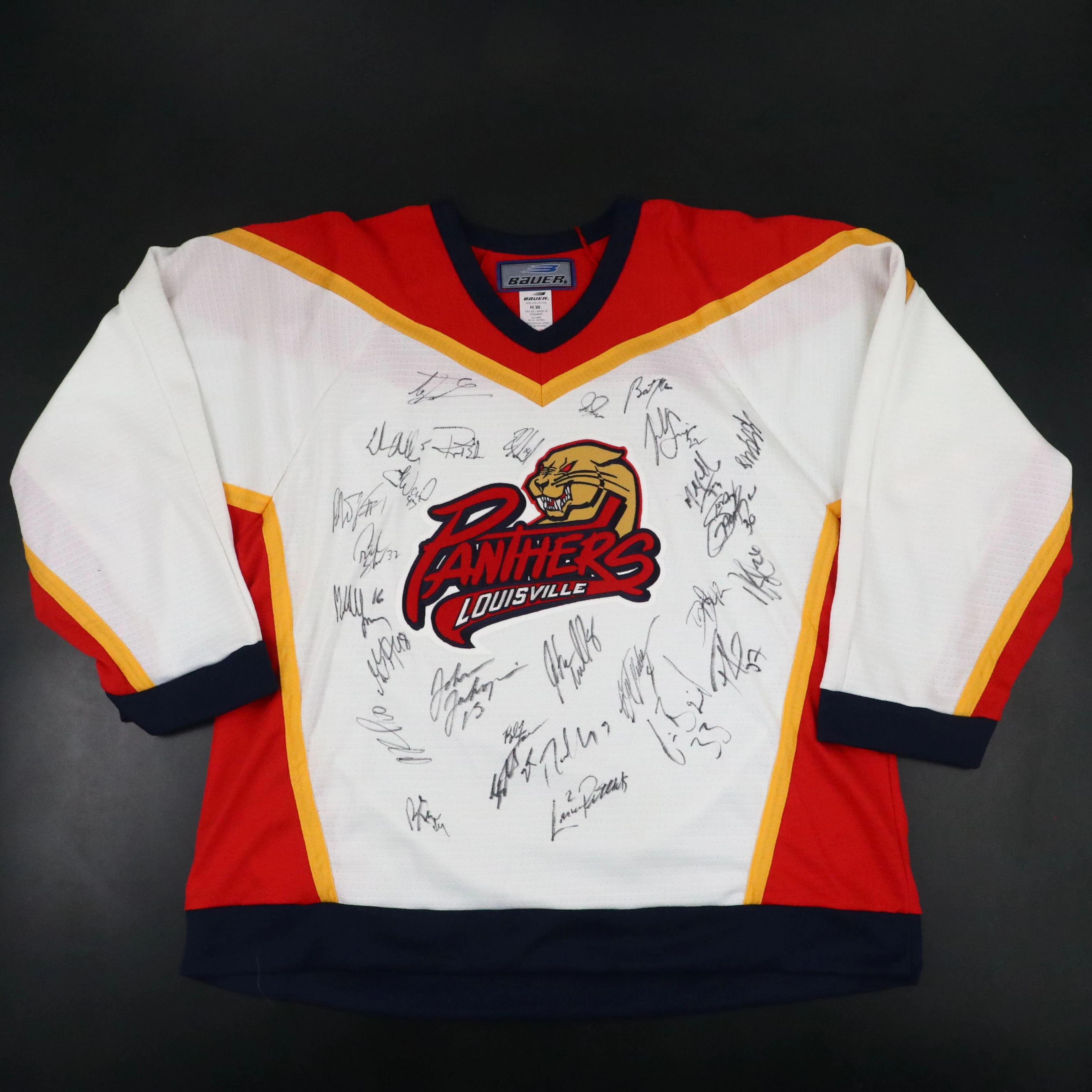 Louisville Panthers Team Signed Bauer Hockey Jersey