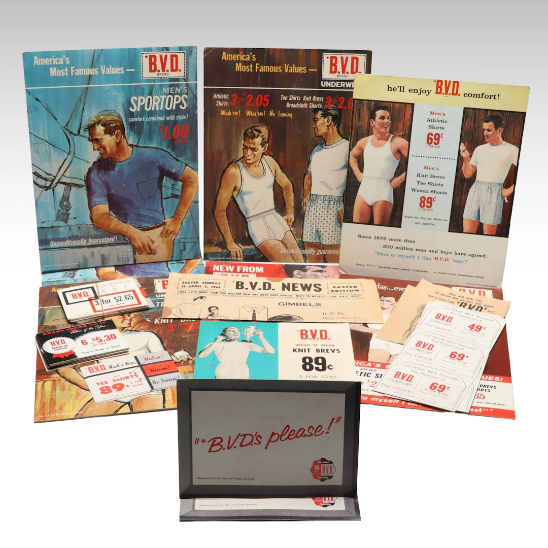 B.V.D. Underwear Advertisements, Mid to Late 20th Century