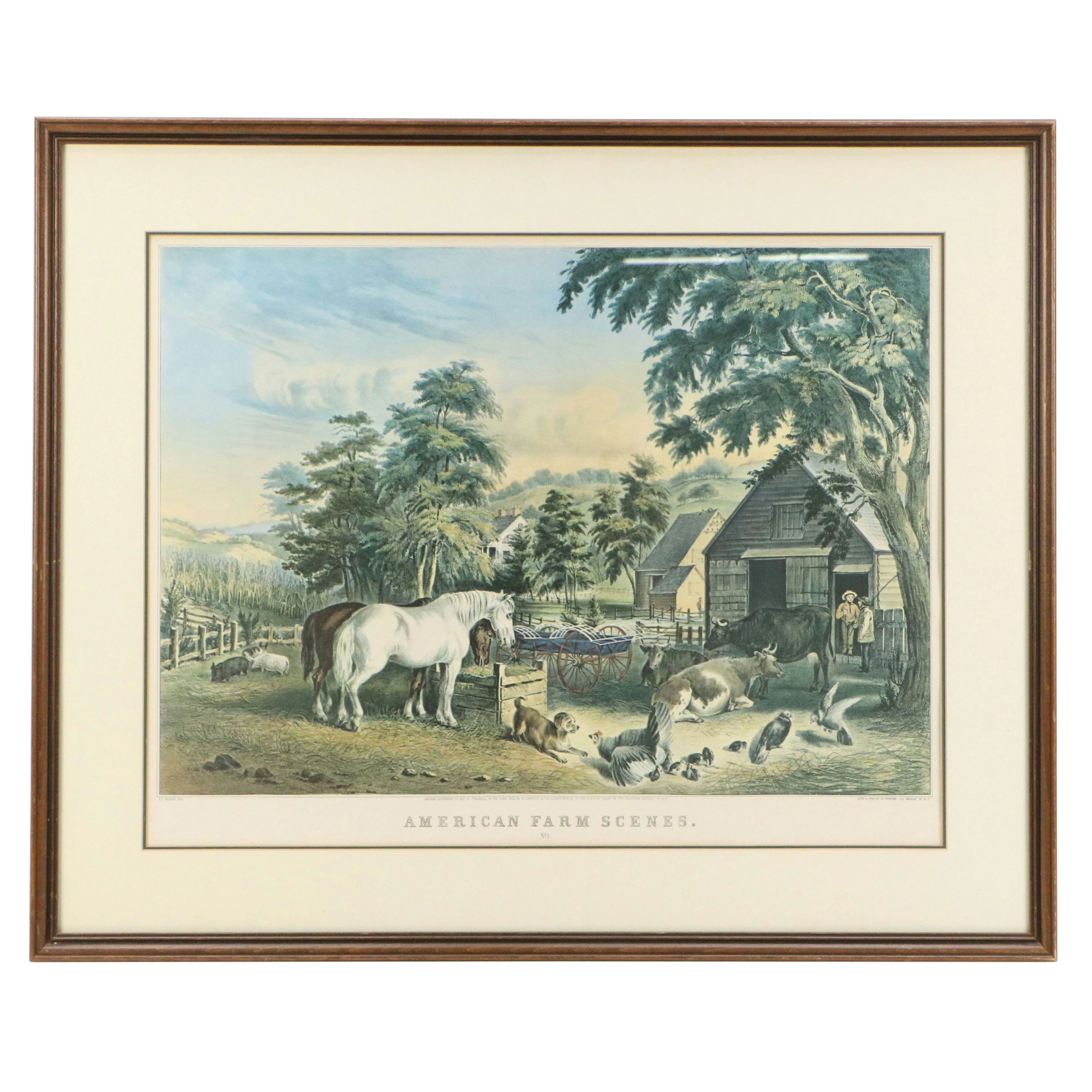 Offset Lithograph After Currier and Ives "American Farm Scenes, No. 3"