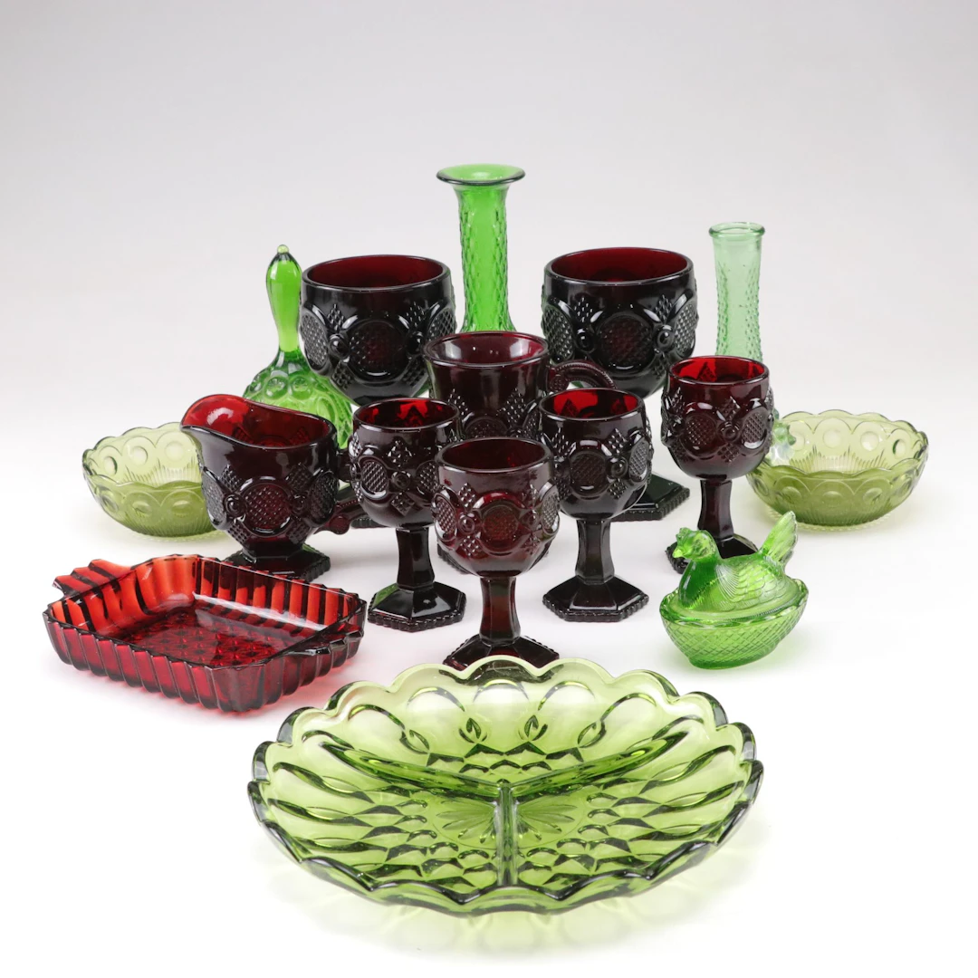 E. O. Brody, Avon, Anchor Hocking with Other Bell, Relish Dishes, & More