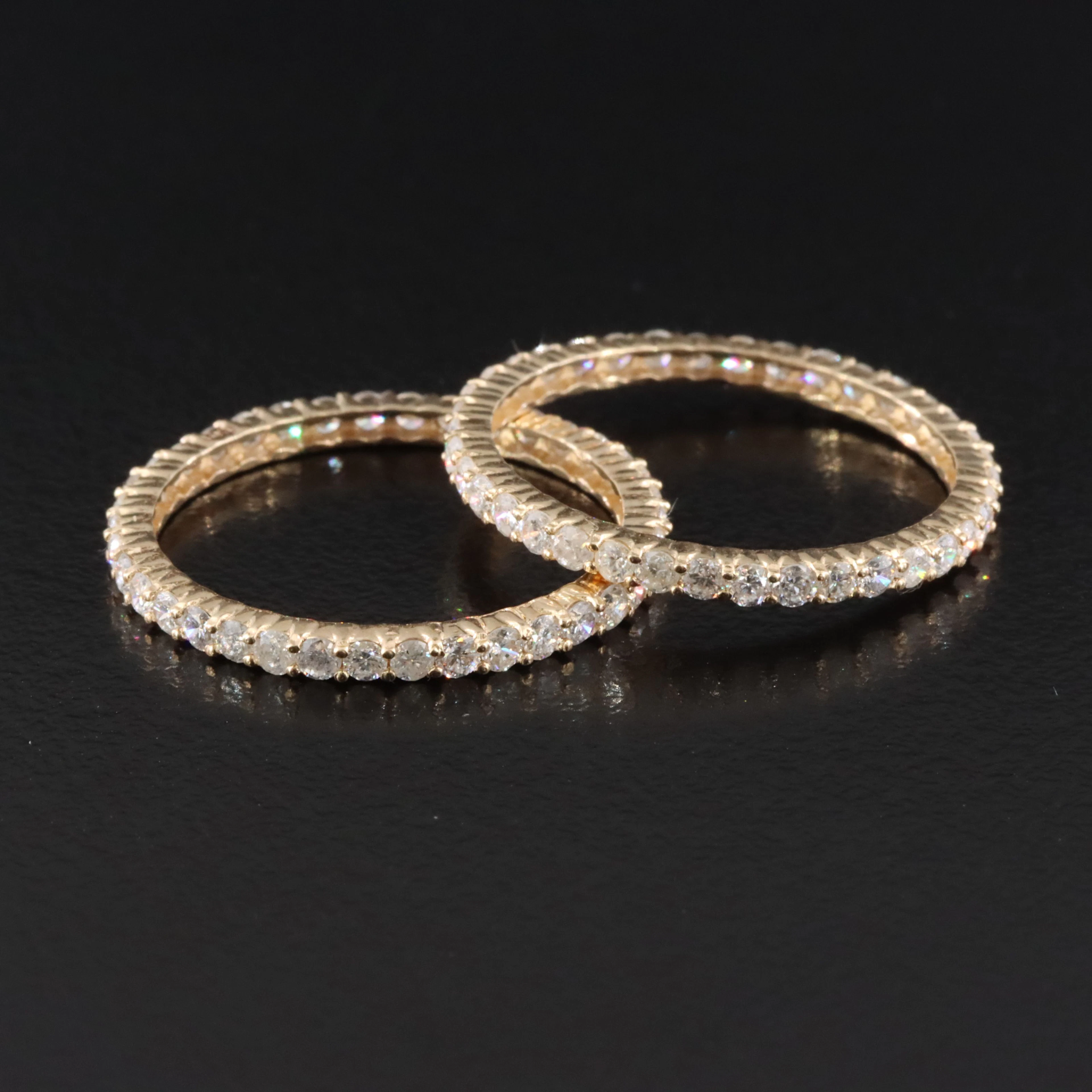 14K 1.45 CTW Diamond Stacking Eternity Bands