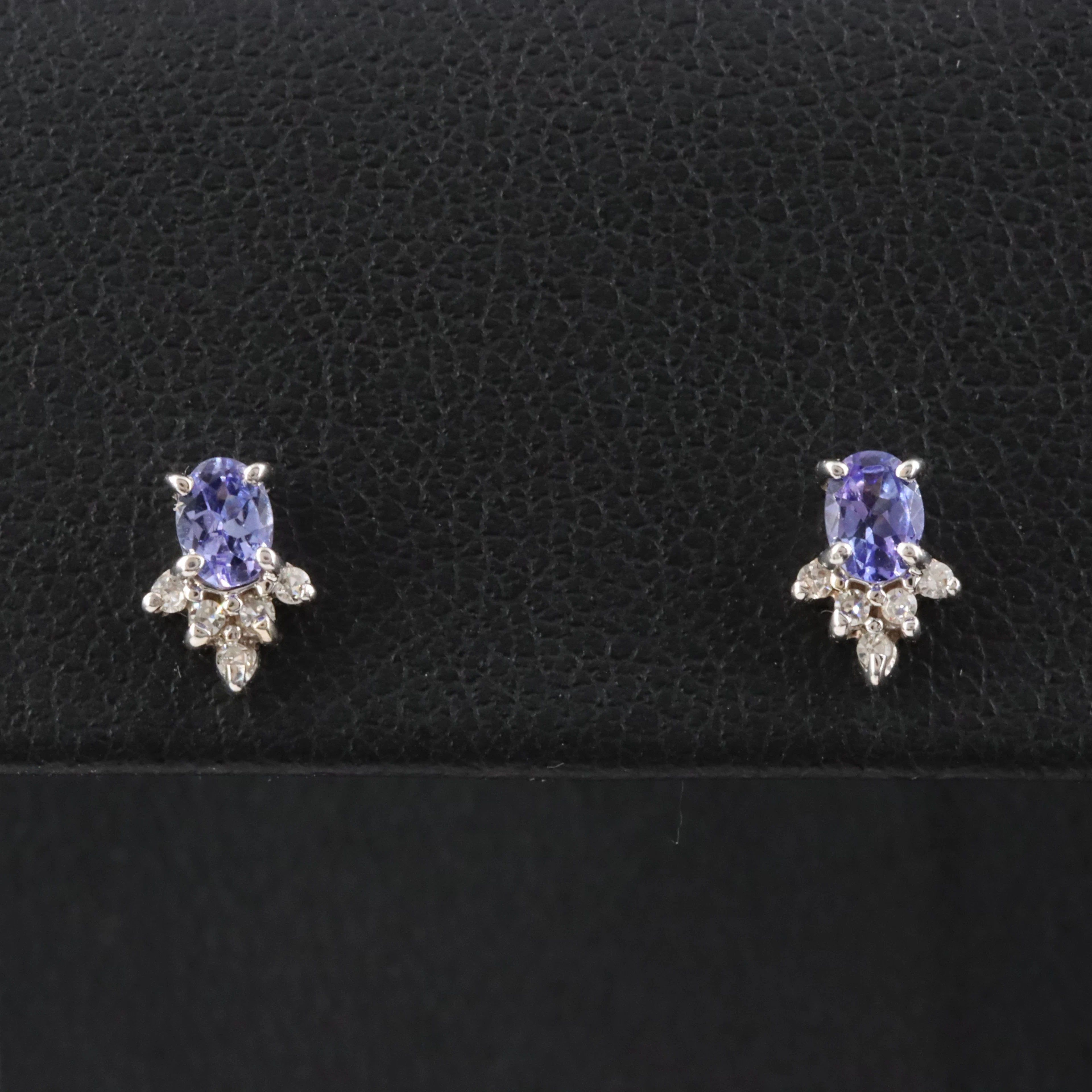 14K Tanzanite and Diamond Earrings