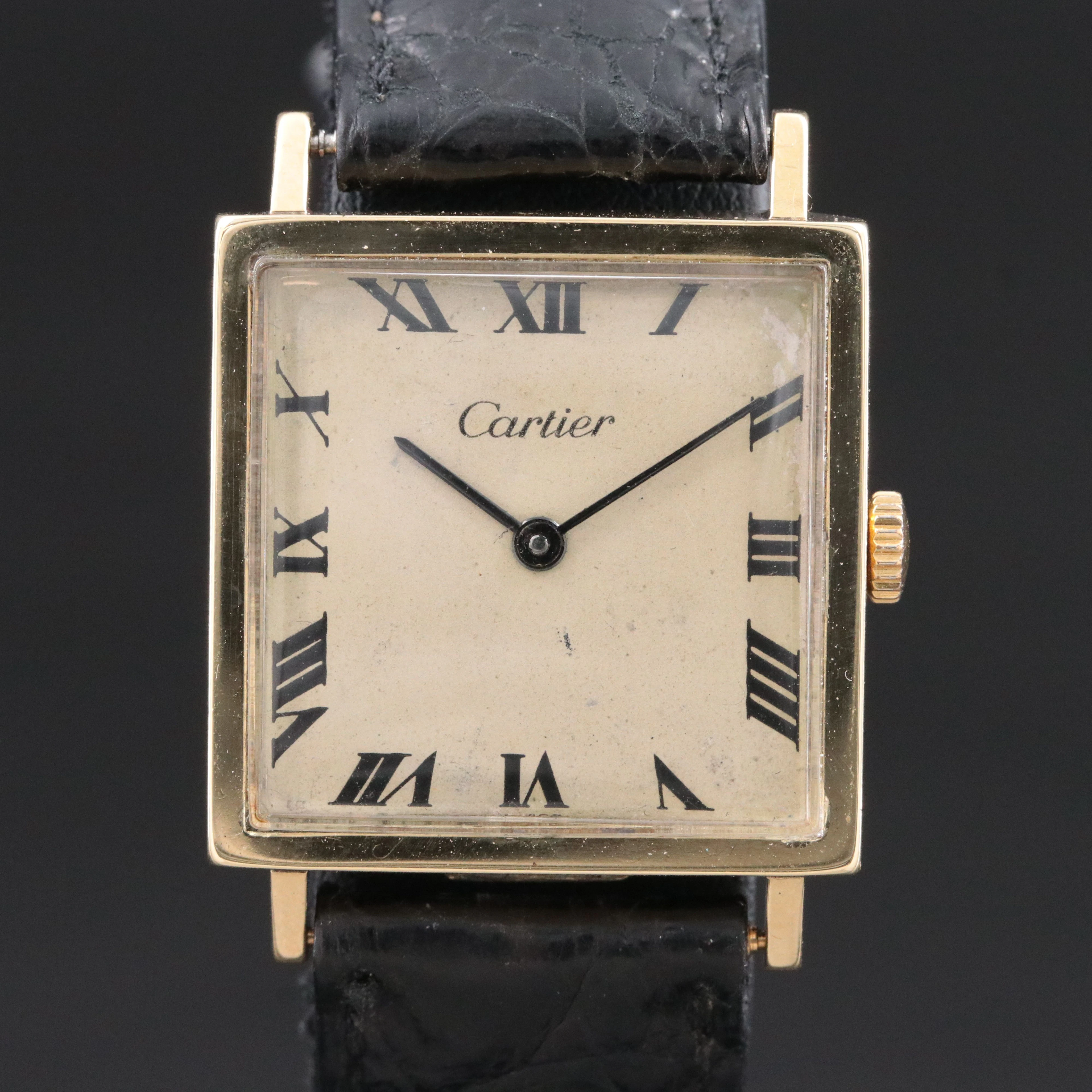 Vintage 14K Concord for Cartier Stem Wind Watch