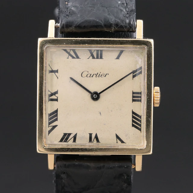 Vintage 14K Concord for Cartier Stem Wind Watch