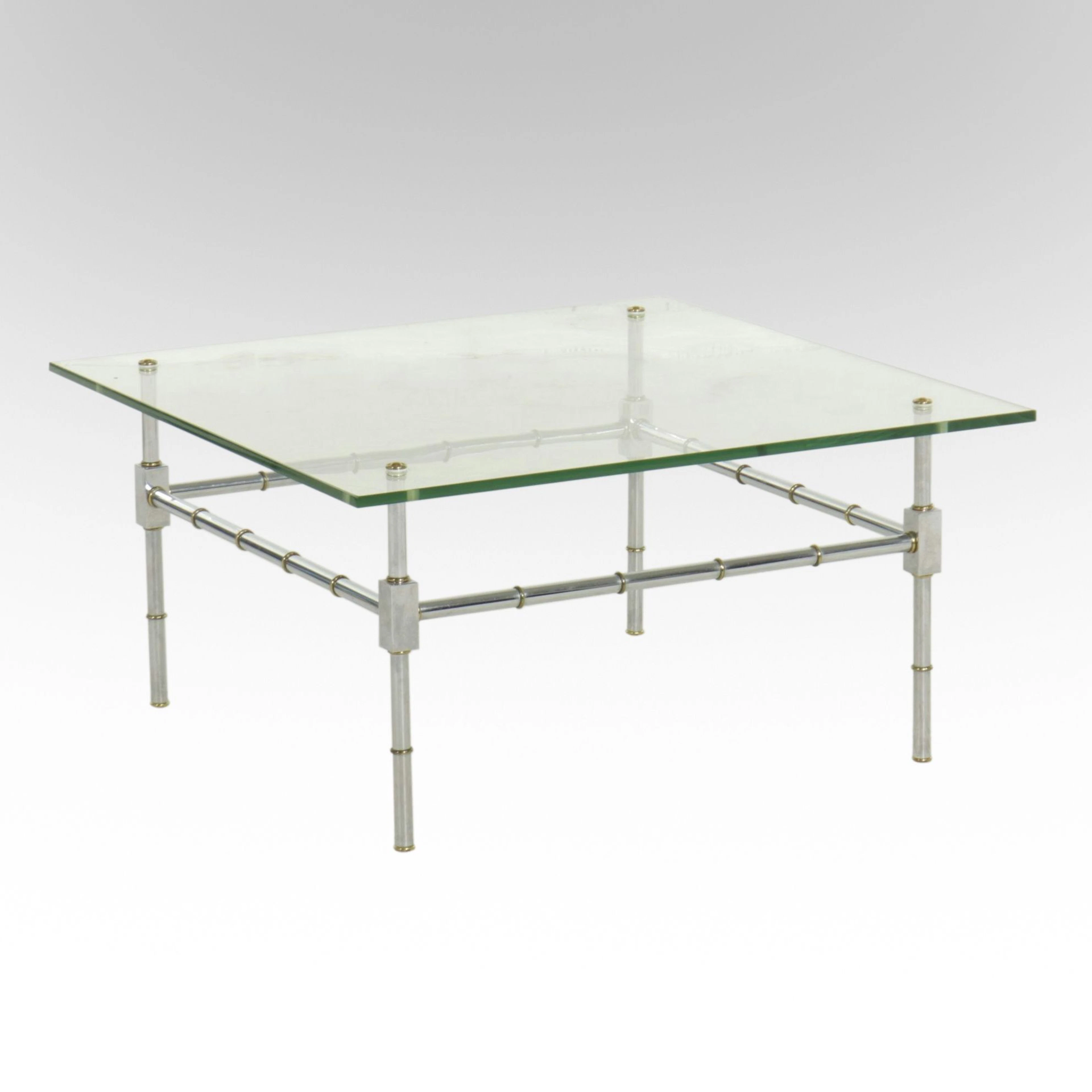 Modern Glass & Metal Coffee Table