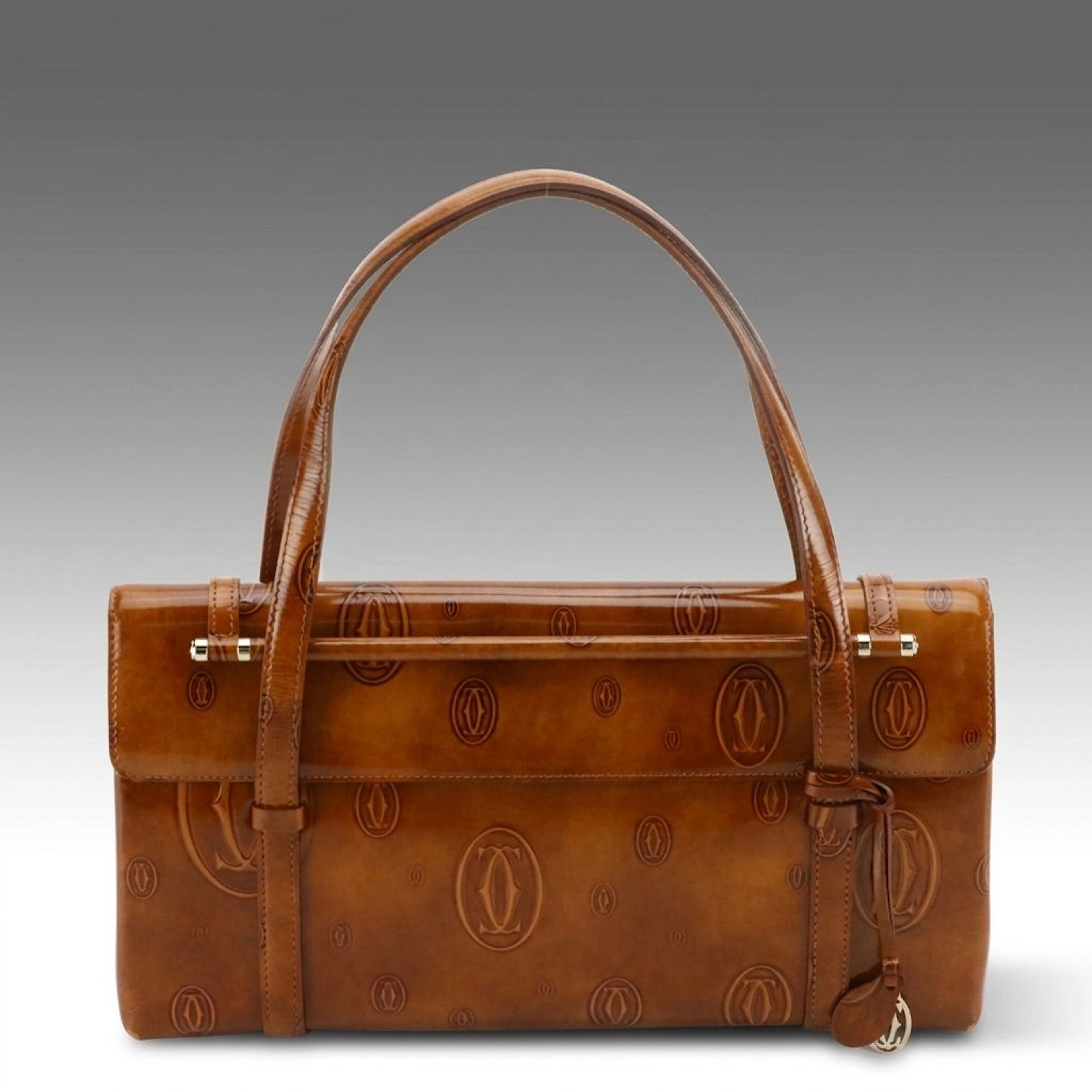 Cartier Cabochon Bar Flap Handbag in Happy Birthday Patent Leather