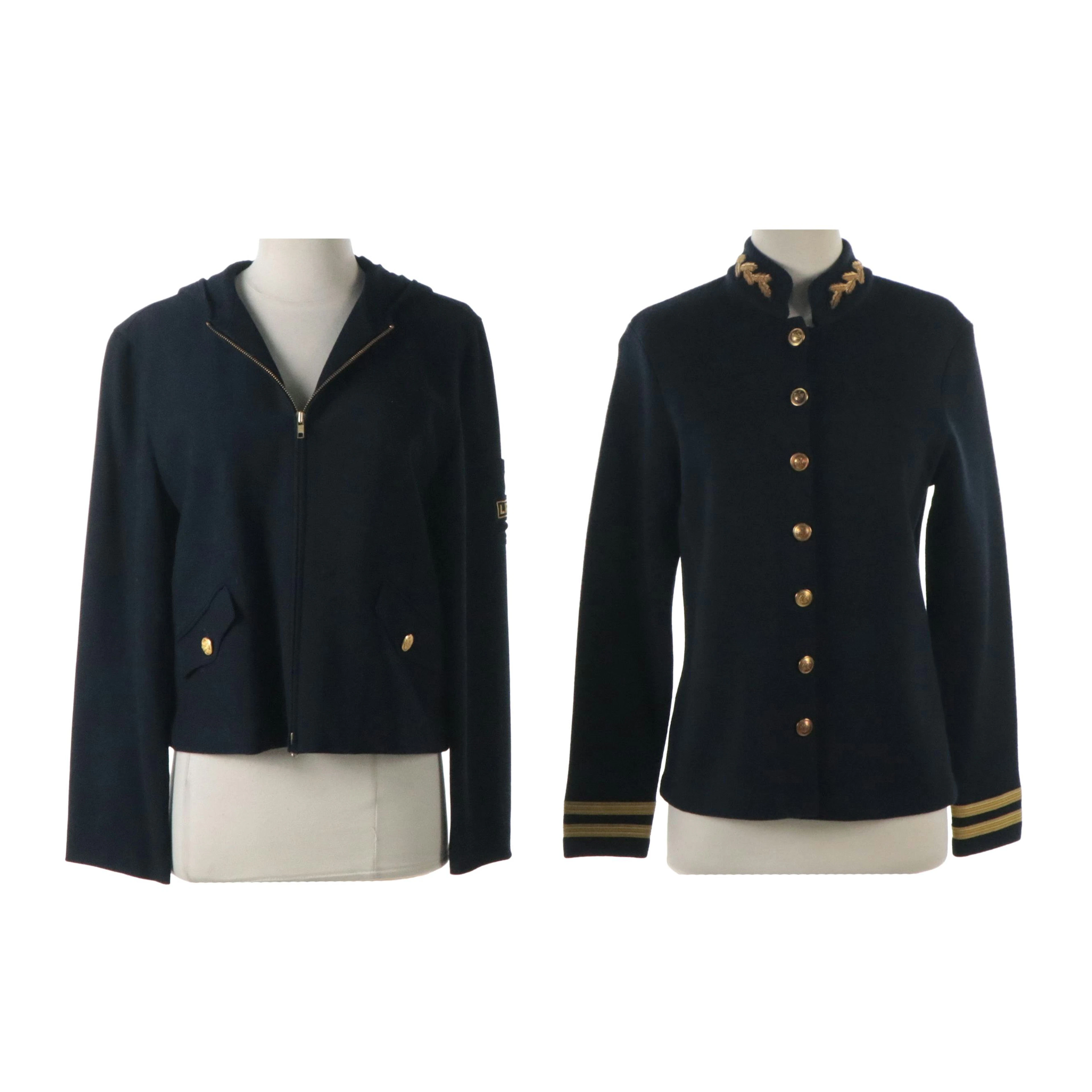 Lauren Ralph Lauren Navy Wool Military Style Jackets