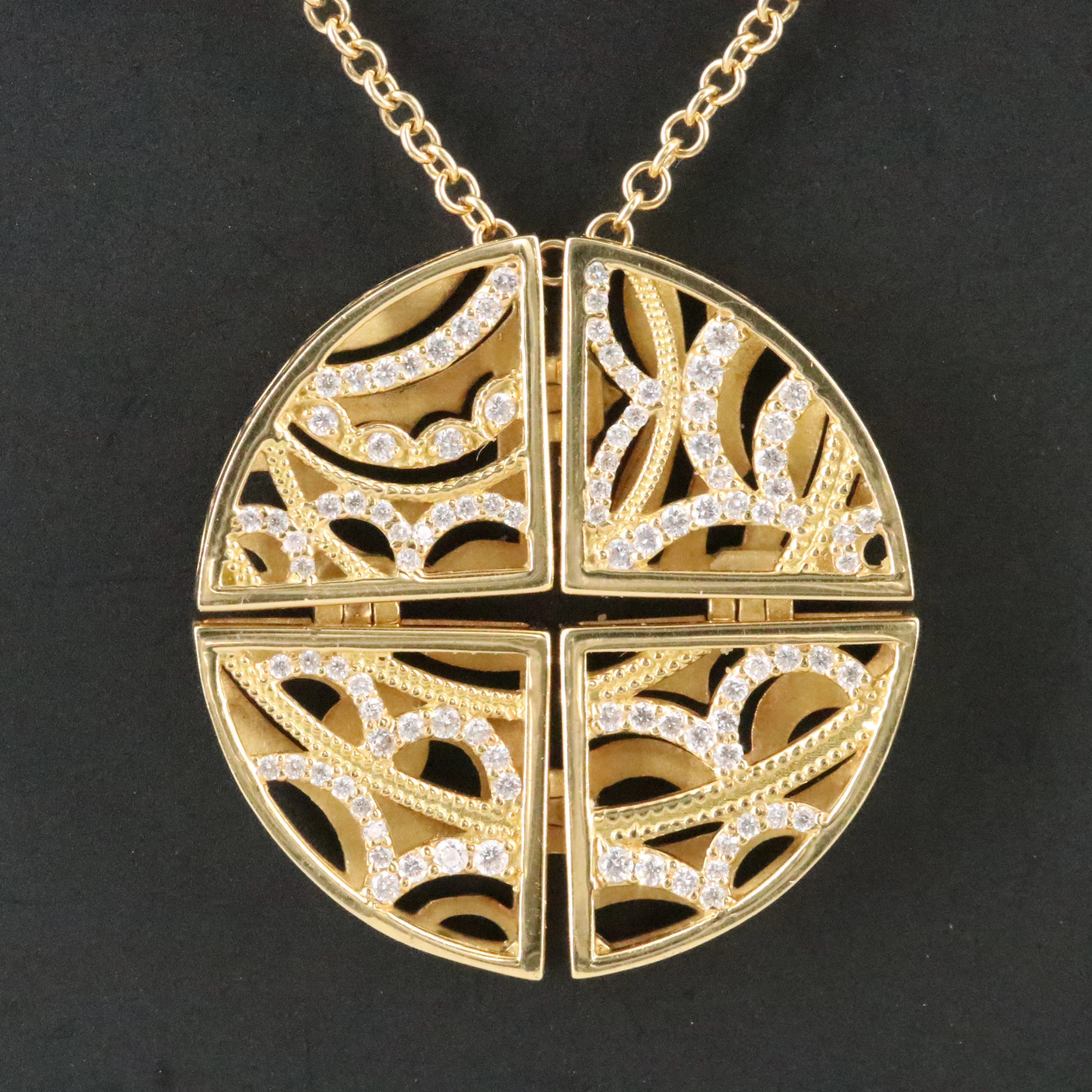 Tacori 18K 0.50 CTW DIamond Articulated Medallion Necklace