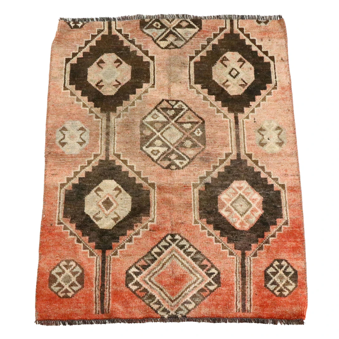 3'1 x 4'3 Hand-Knotted Persian Yalameh Area Rug Remnant