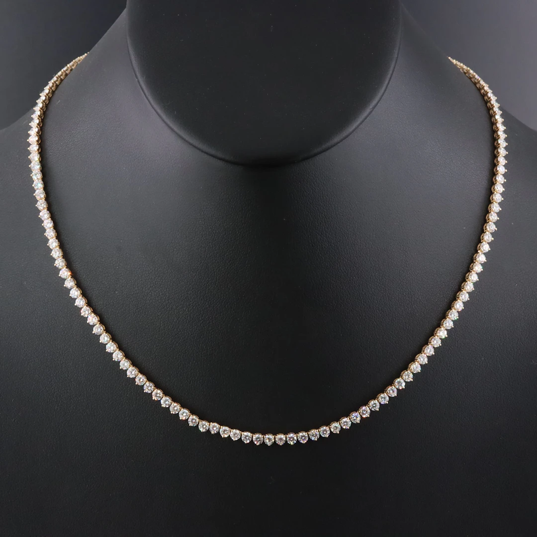 14K 13.61 CTW Lab Grown Diamond Rivière Necklace