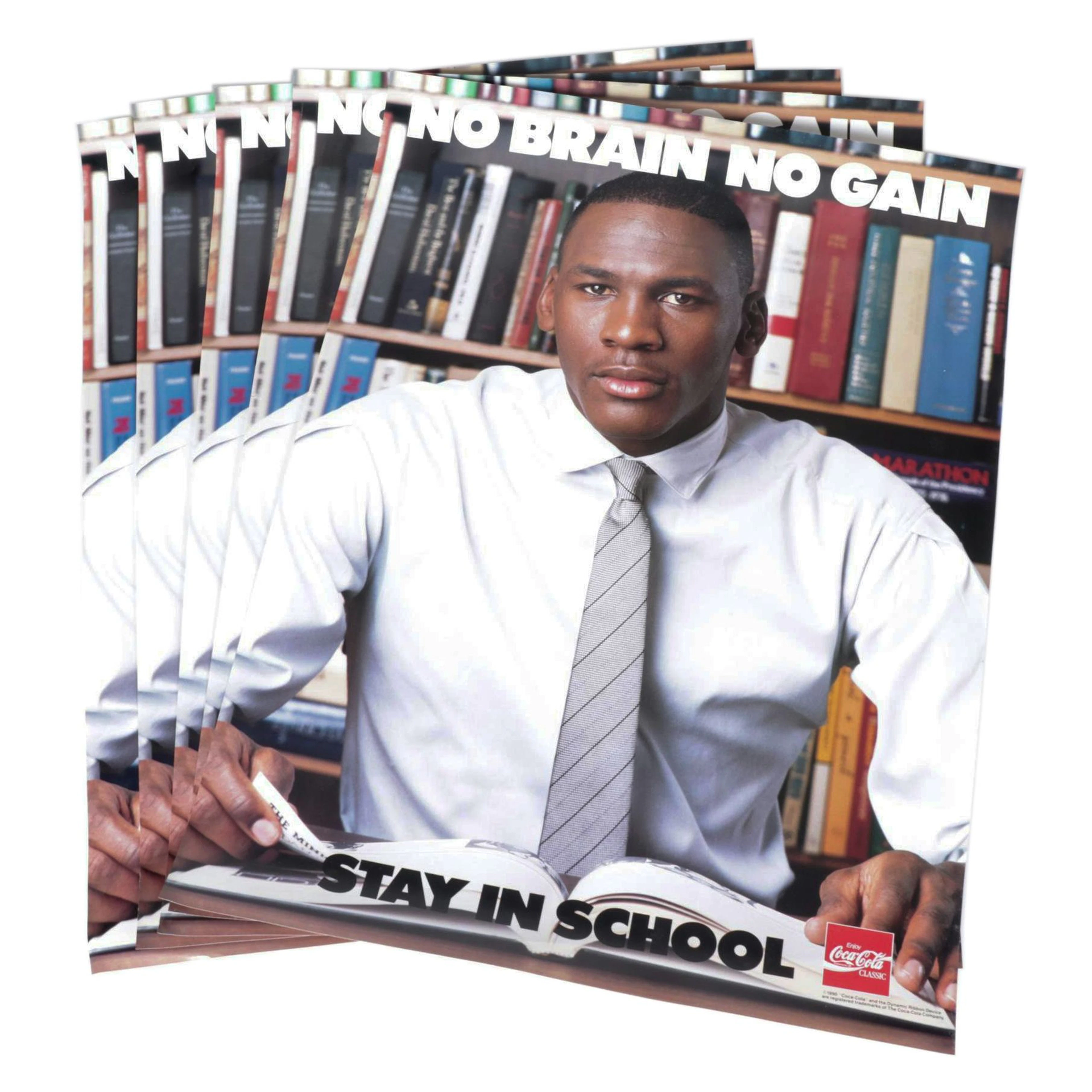 Michael Jordan "Stay in School" Inspirational Posters, 1990