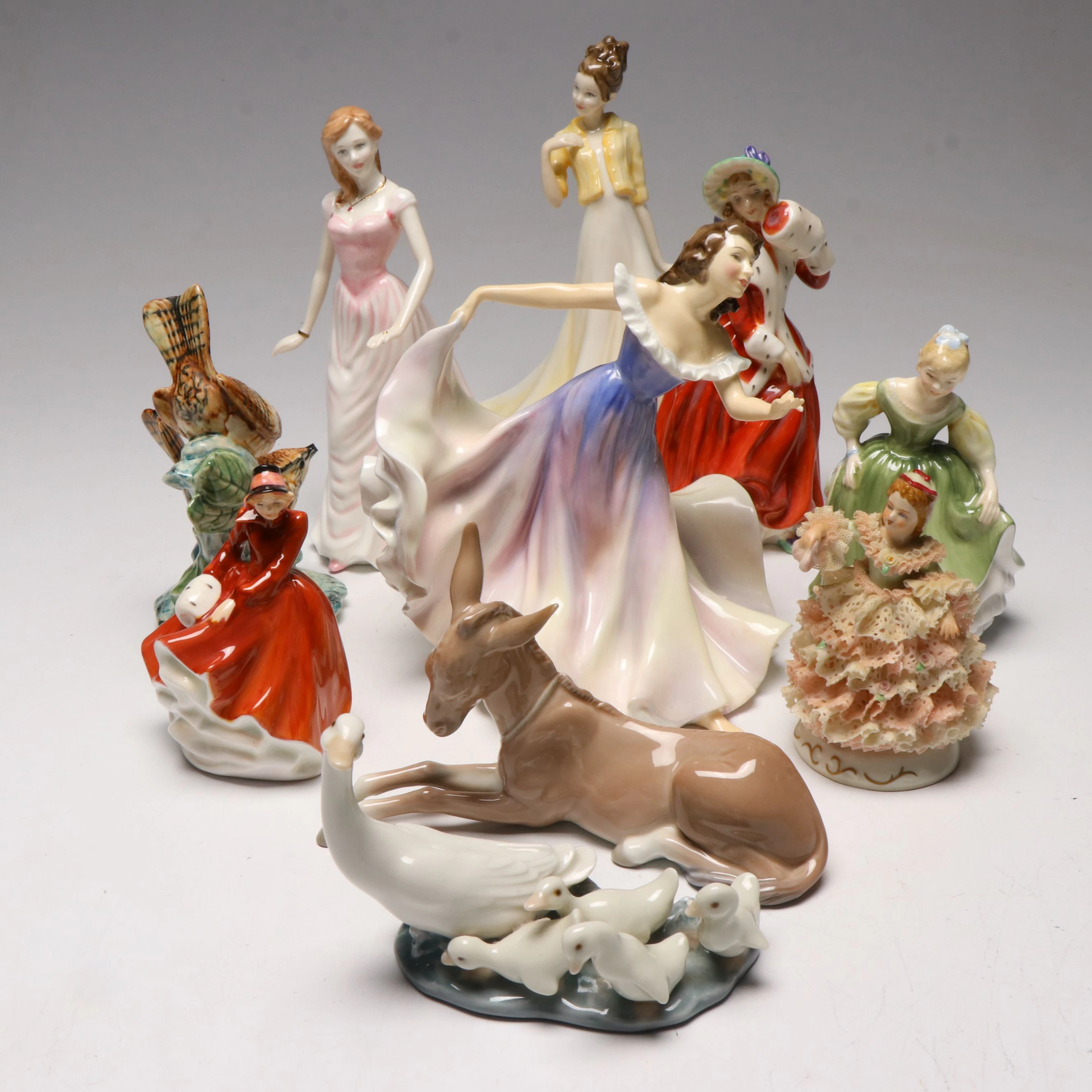 Lladró, Royal Doulton, and More Figurines Incl. "Little Ducks After Mother"