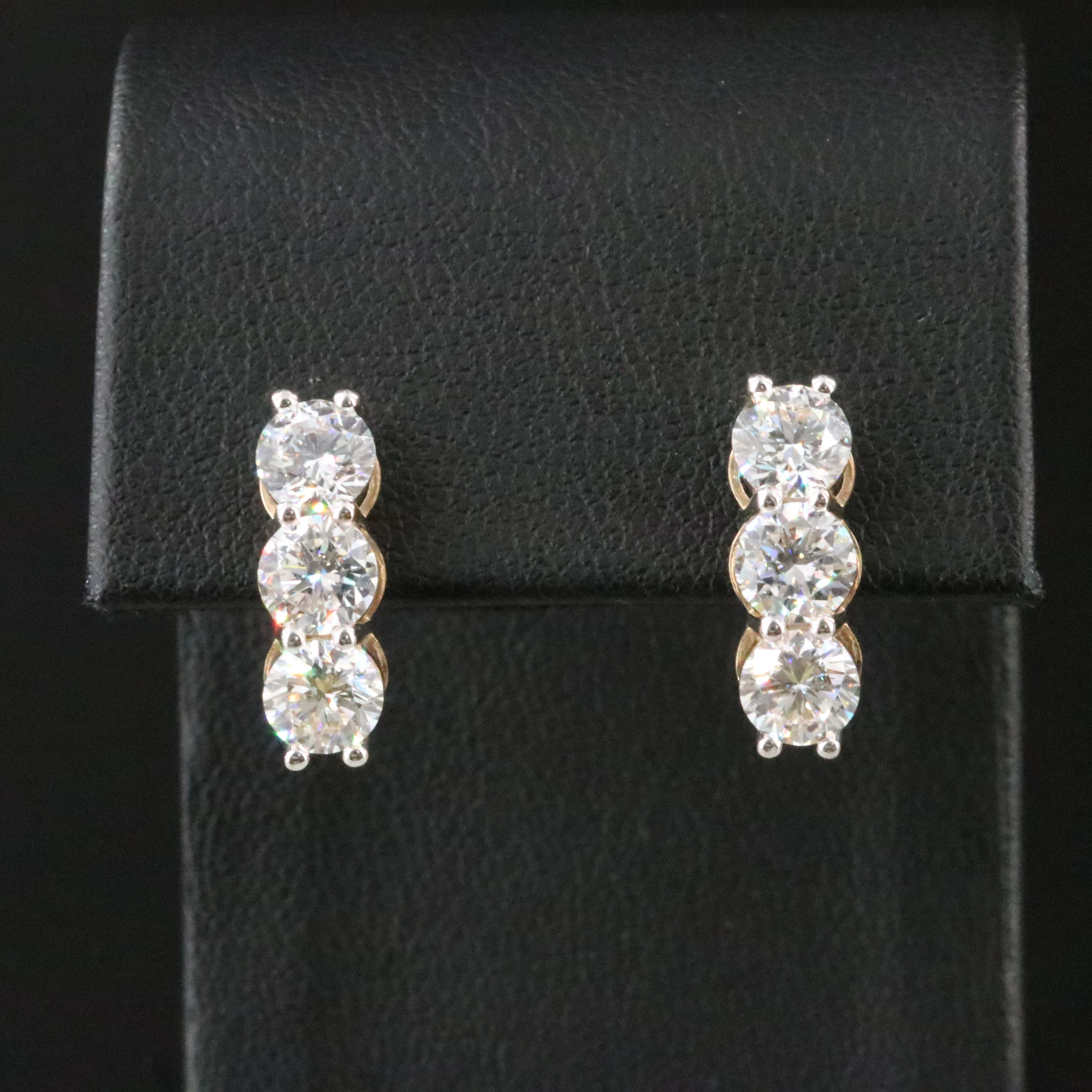 14K 3.04 CTW Lab Grown Diamond Earrings