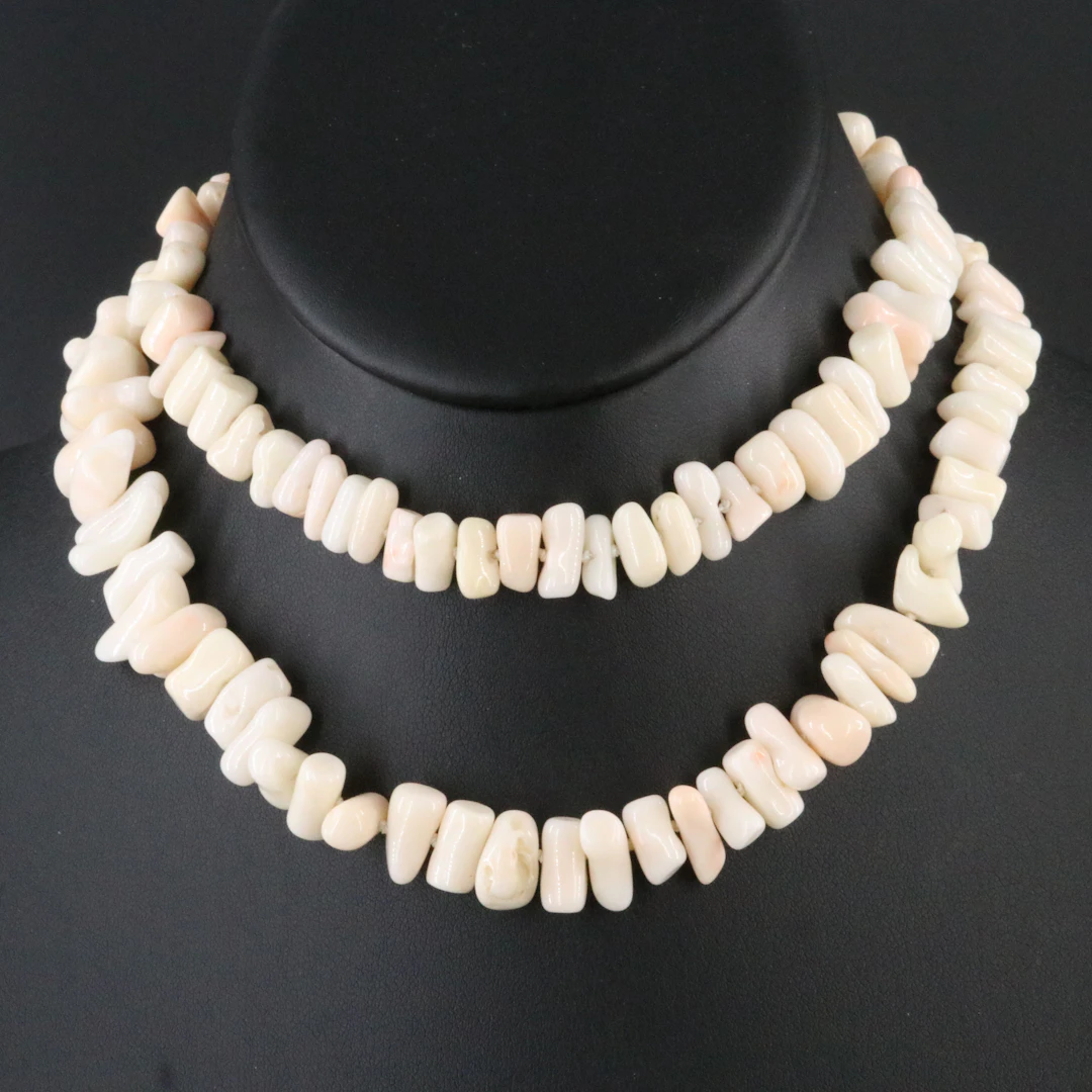 Coral Necklace with 14K Clasp