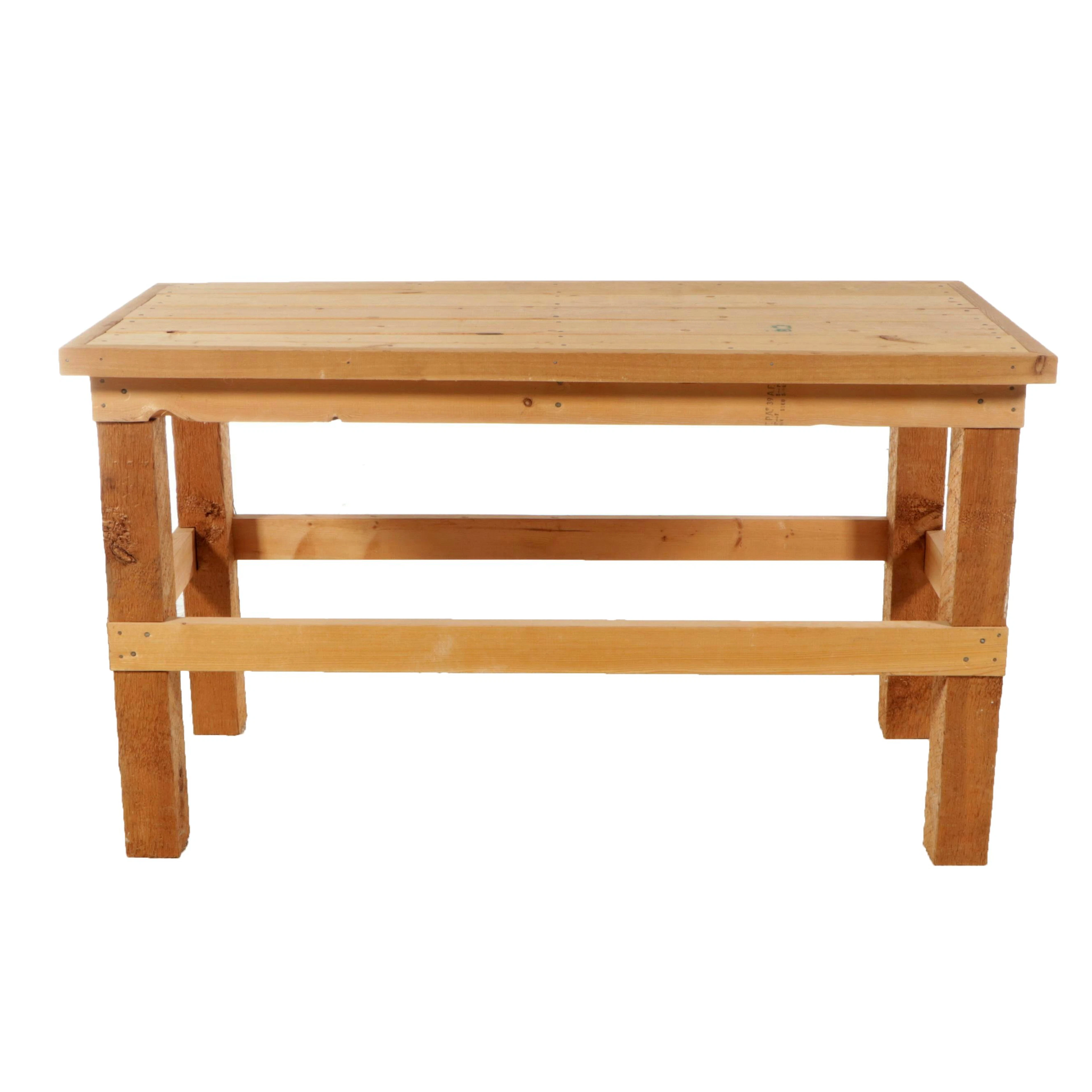 Bench-Made Pine Work Table