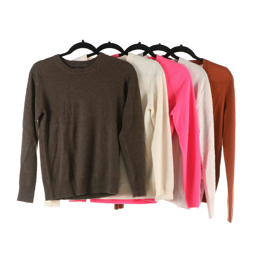 Cashmere Sweaters and Cardigan from Quince, Charter Club, Lands' End & Vince