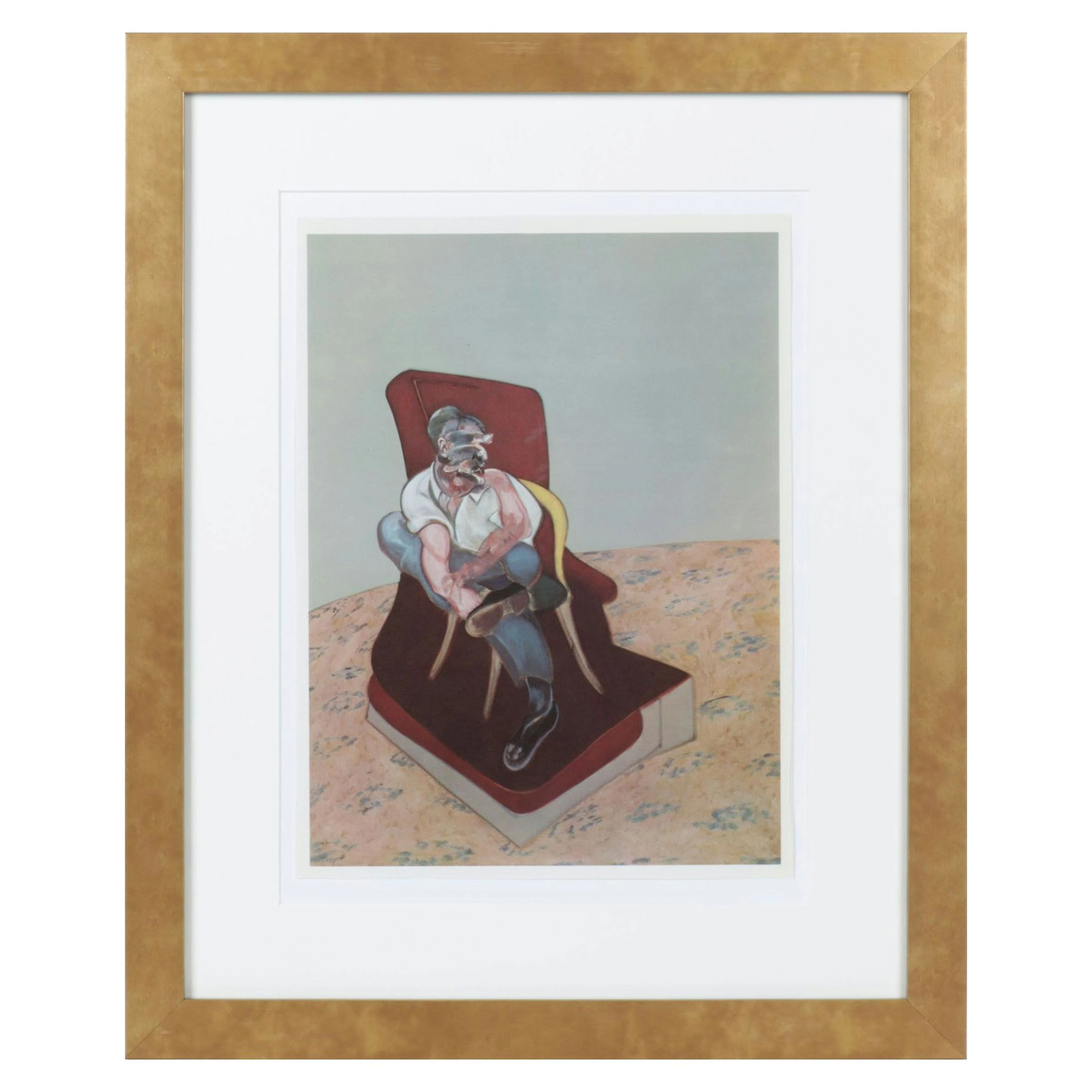 Francis Bacon Color Lithograph "Studies for the Portrait of Lucian Freud," 1966