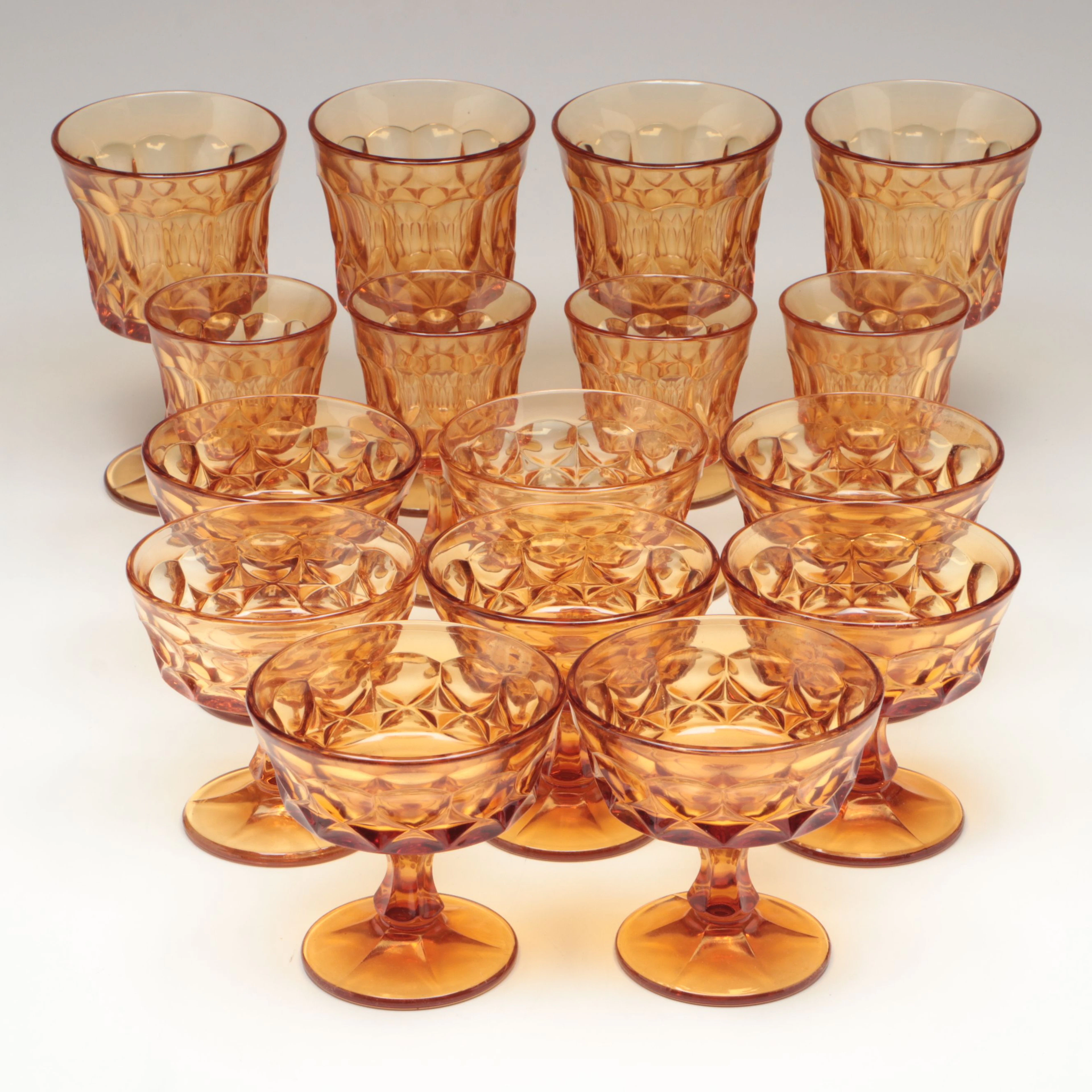Noritake "Perspective" Amber Glass Stemware