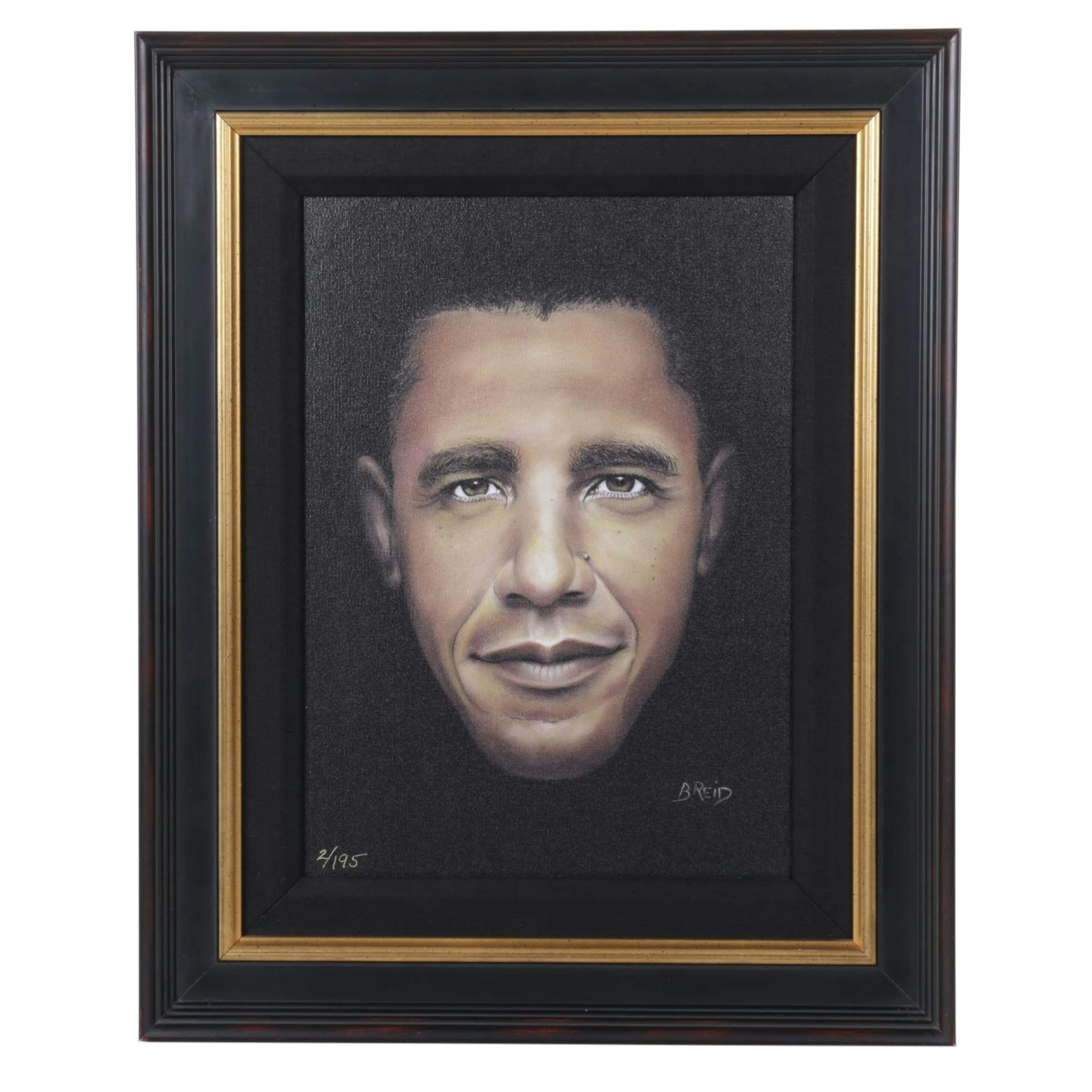 Butler Reid Giclée Portrait of Barack Obama on Canvas, Early 21st Century