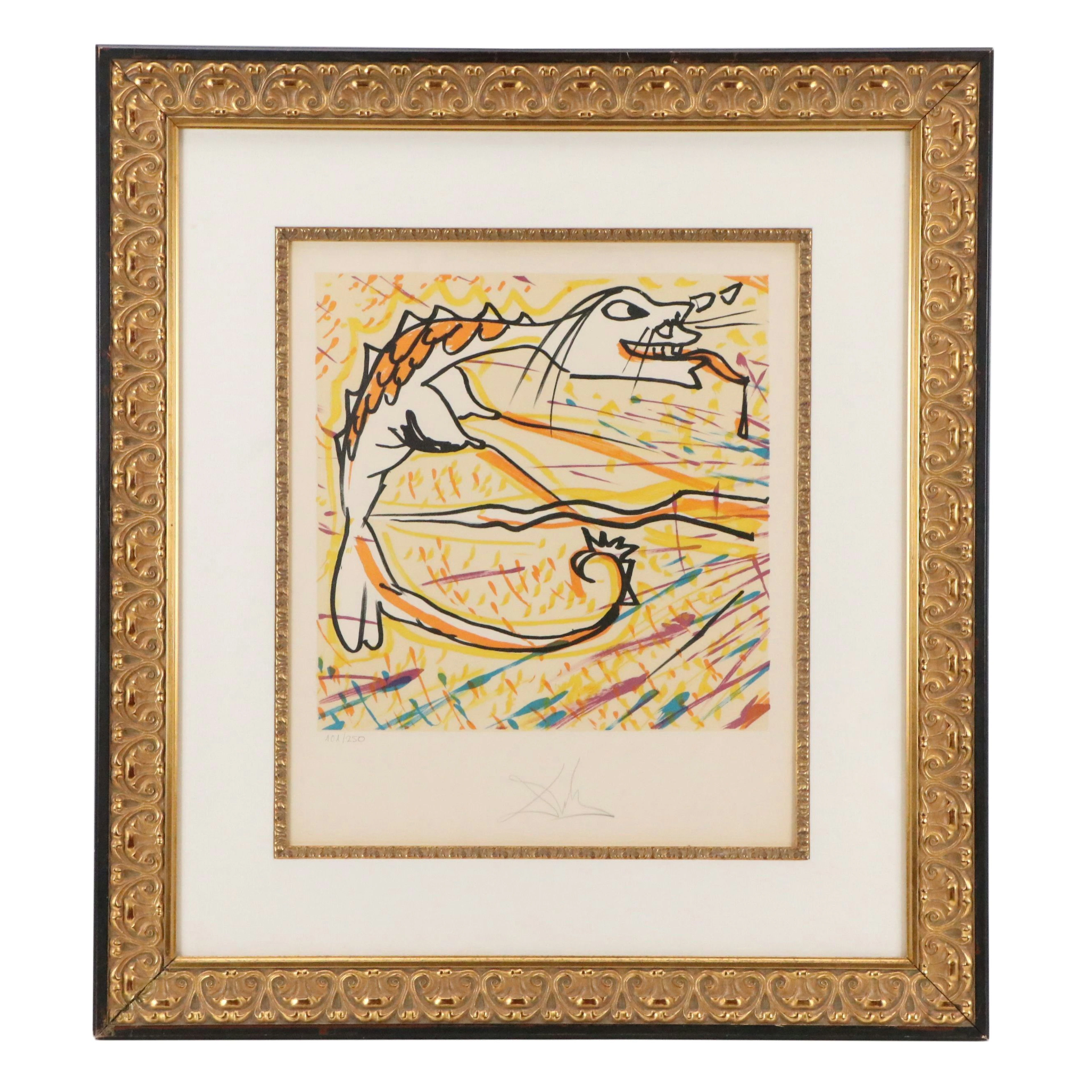 Salvador Dalí Surrealist Lithograph "L'Ermafrodito," 1974-76