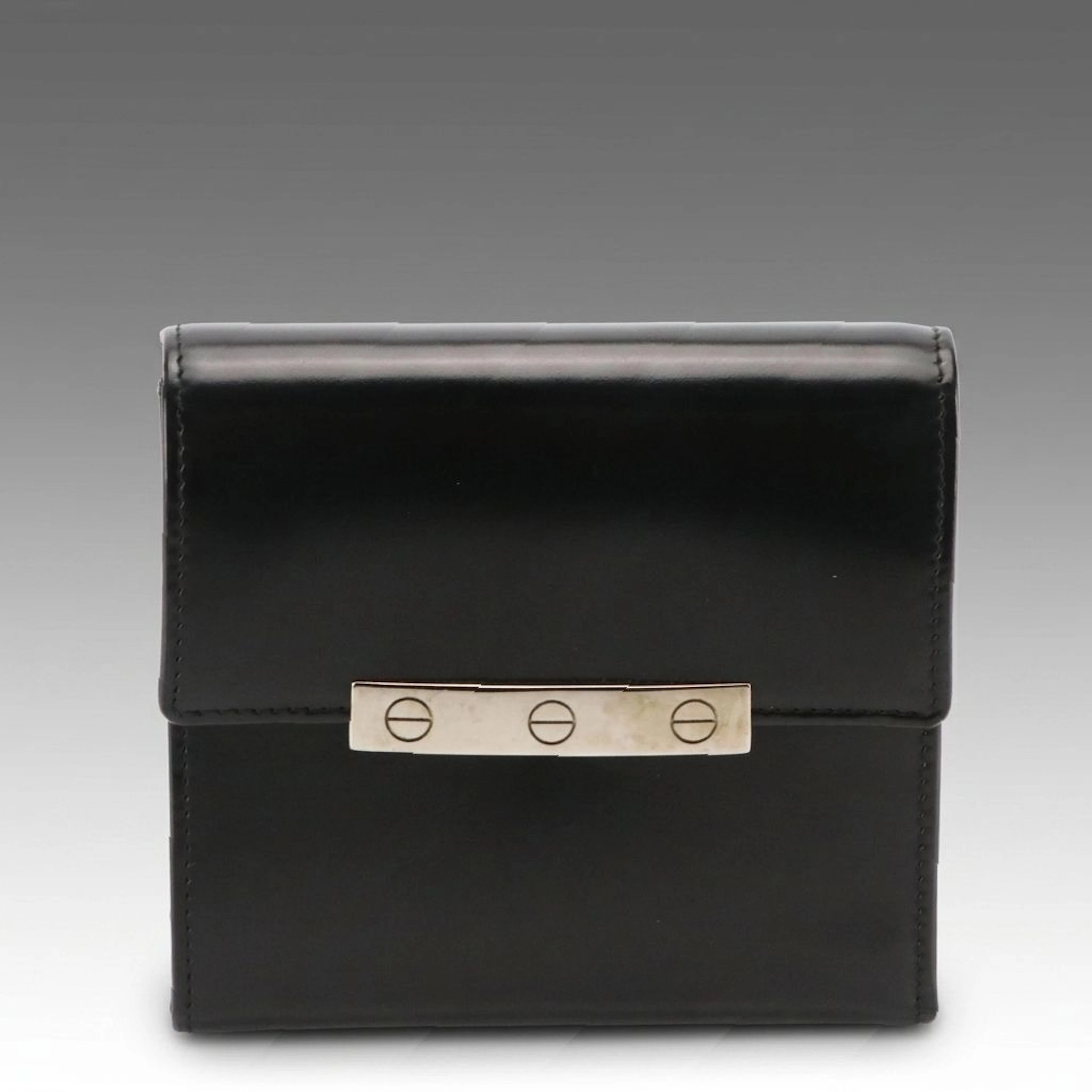 Cartier Love Collection Compact Wallet in Glazed Calfskin Leather with Box