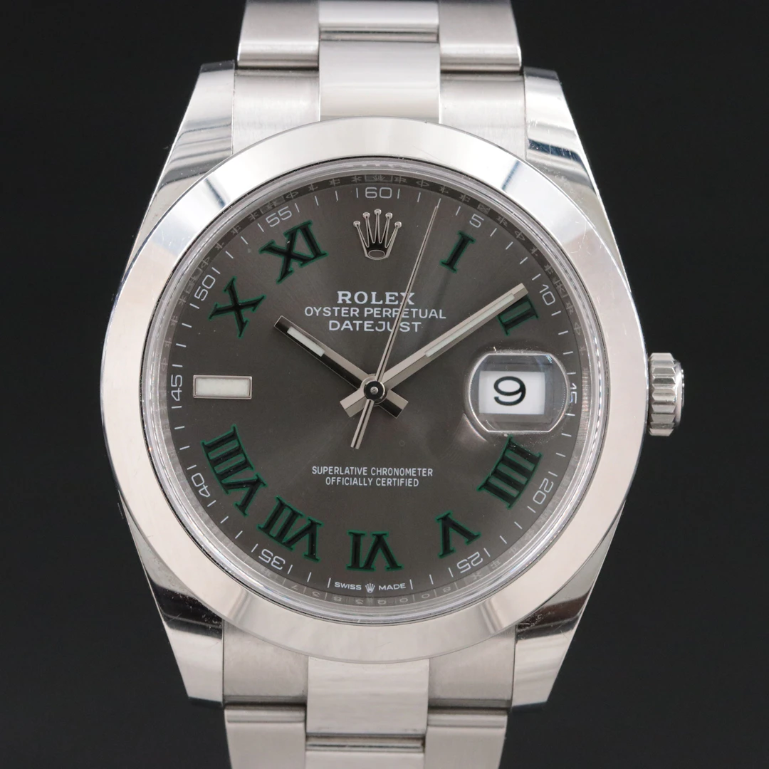Rolex Datejust 41 Wimbledon Slate Dial Watch Model 126300