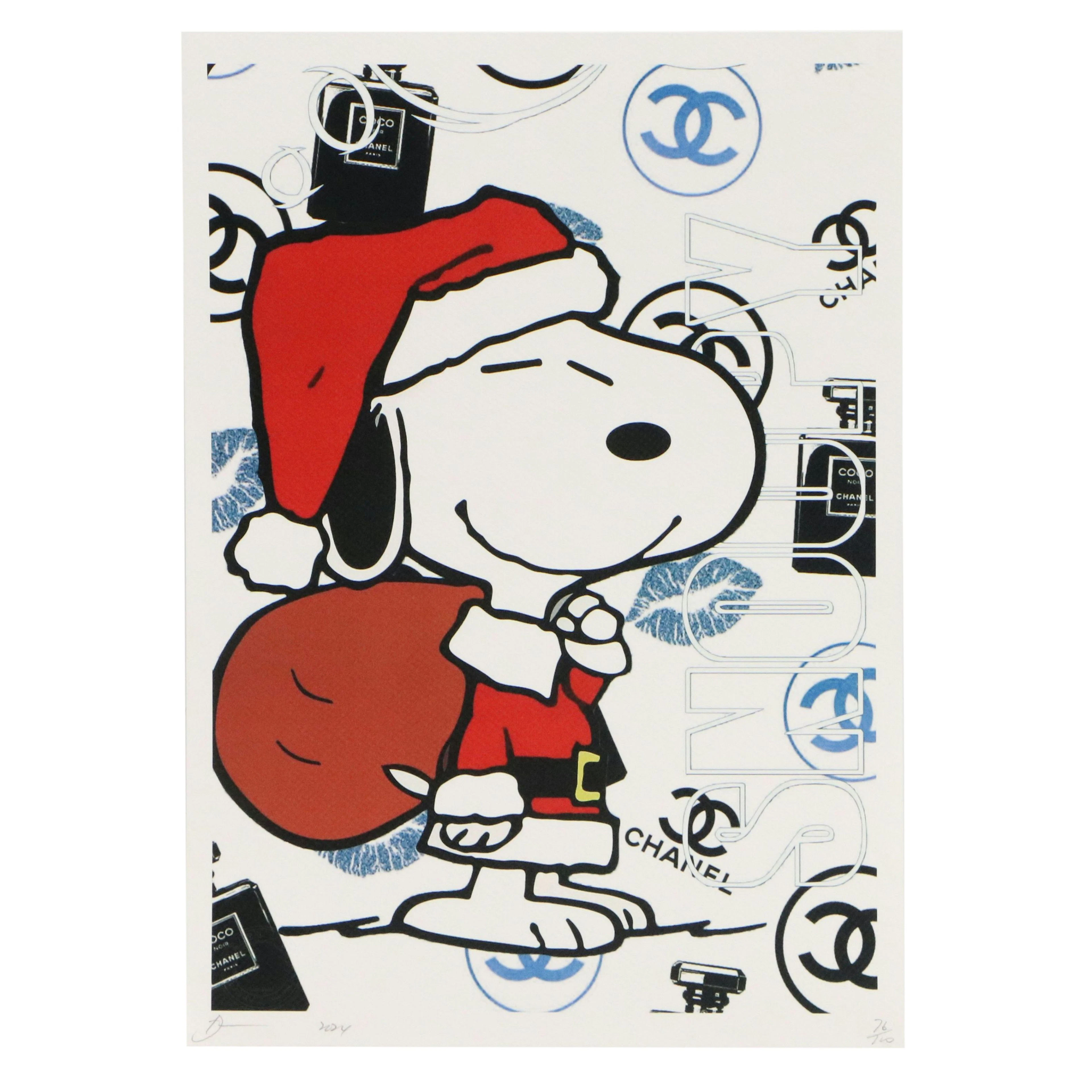 Death NYC Pop Art Digital Collage Featuring Snoopy x Chanel, 2024